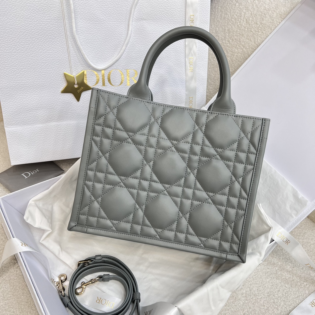 Dior Small Book Tote Bag Grey For Women 10,4in/26,5cm1:1High-quality replica