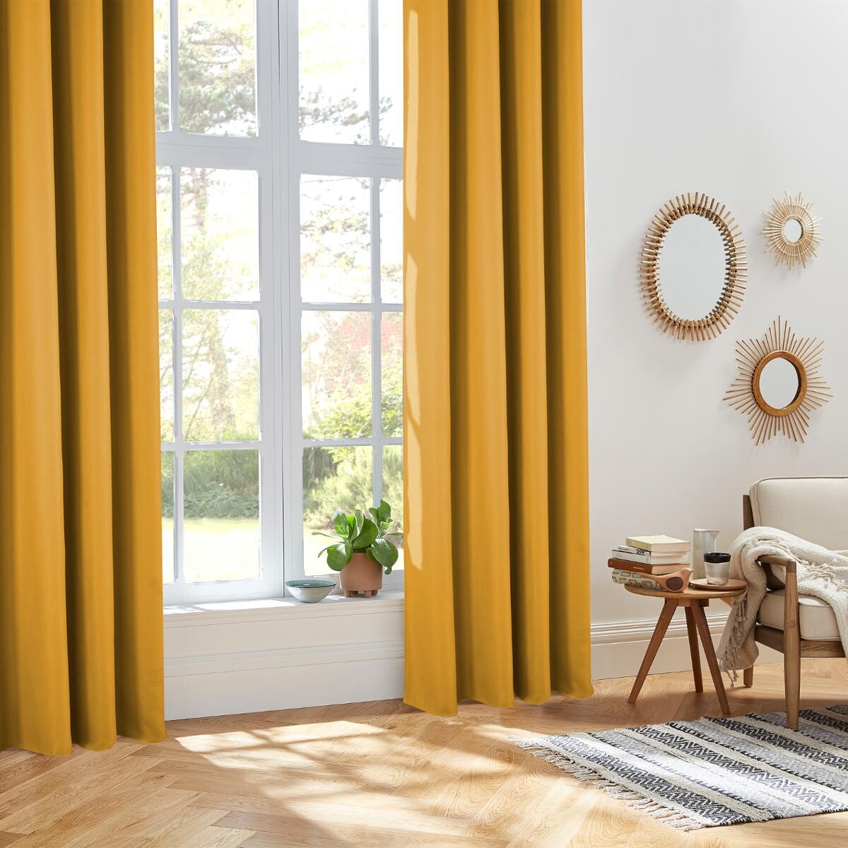 Insulated curtain "Isa" Mustard yellow, 140x260 cm