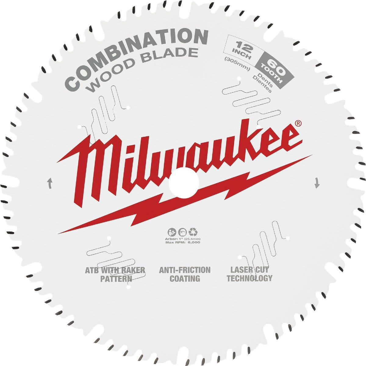 Milwaukee 12 In. 60-Tooth Combination Circular Saw Blade