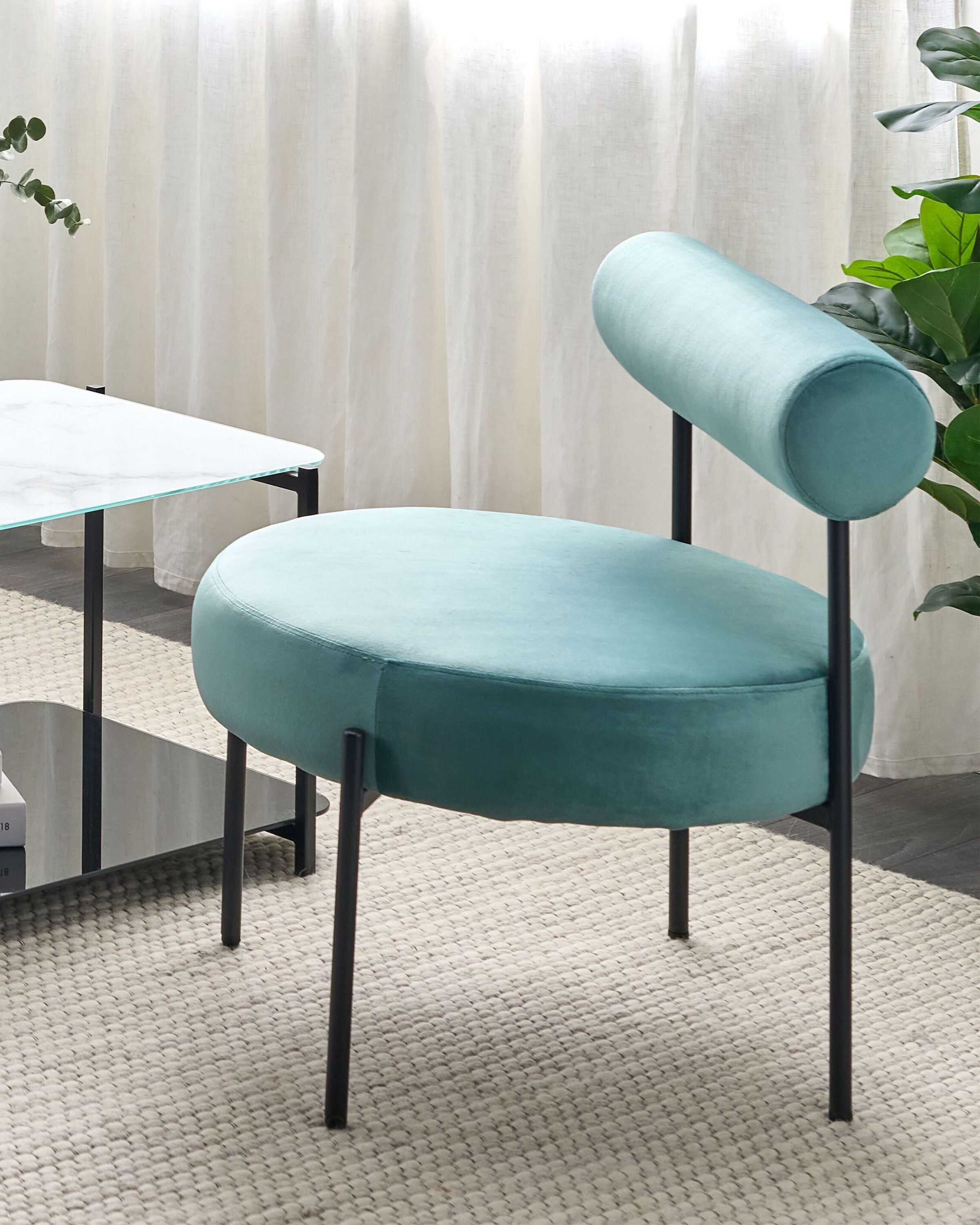 Armchair ALPHA Velvet Turquoise