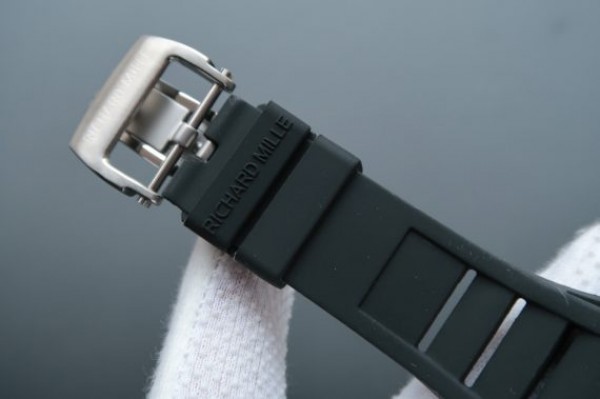Replica Richard Mille RM038 SS Black Inner Bezel Skeleton Dial Black Rubber Strap Jap Quartz - Top club