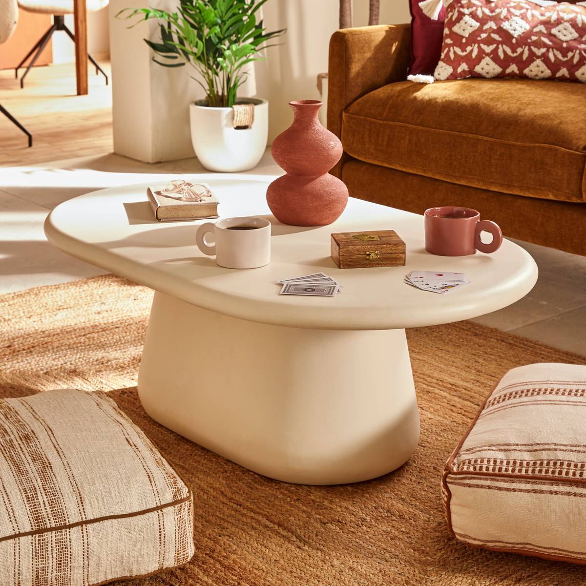 Coffee Table "Dumka" Ivory, 110x65 cm