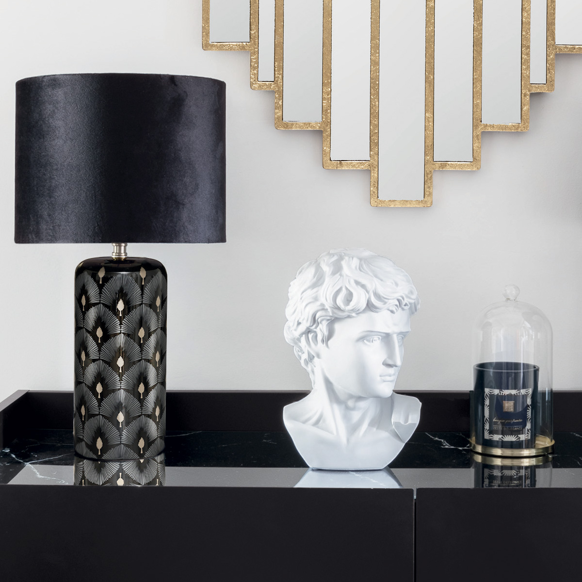 Statue "David" White, H.25 cm