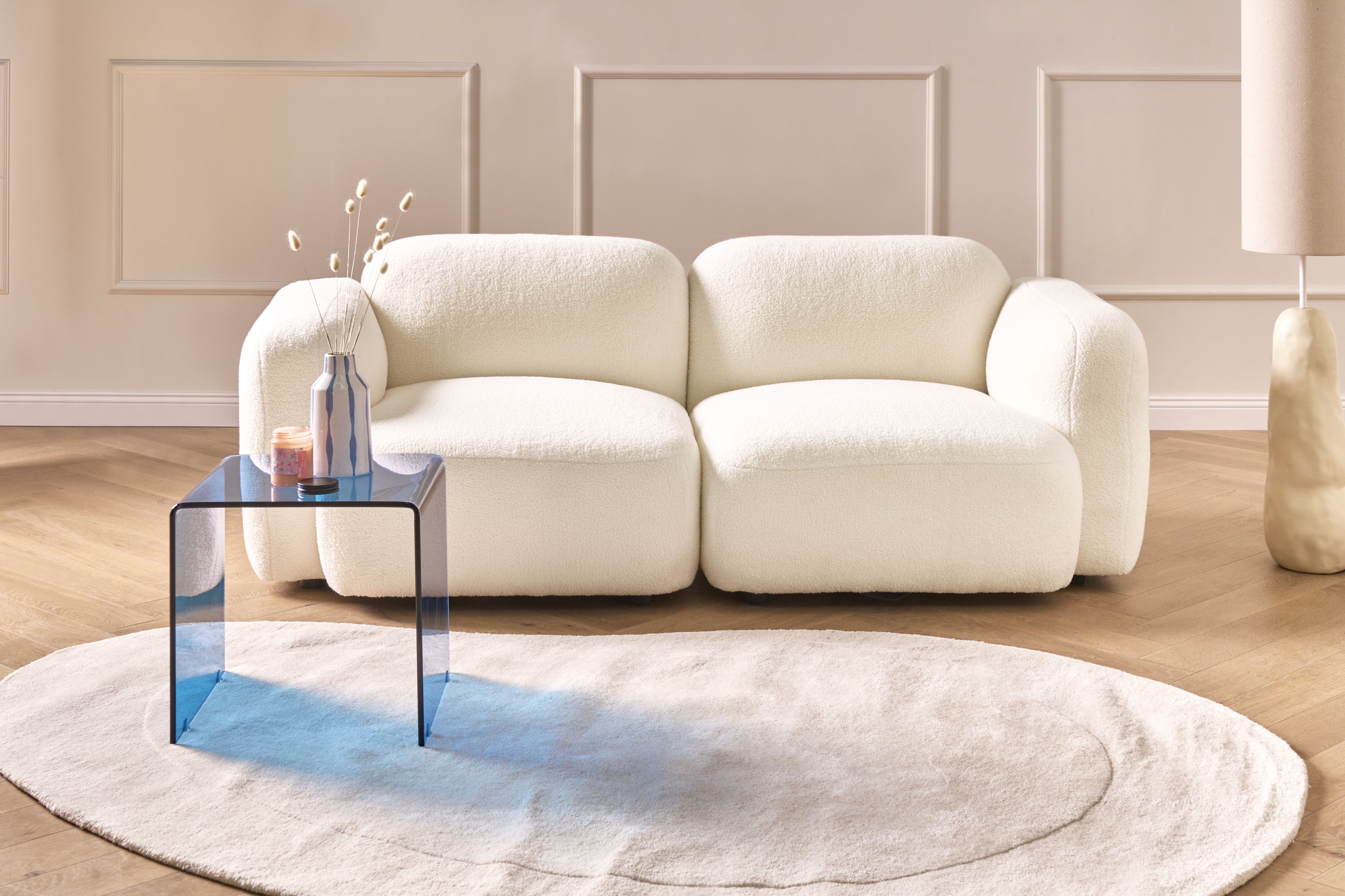 Sofa 3 Seater AFOSS Boucle Off-White