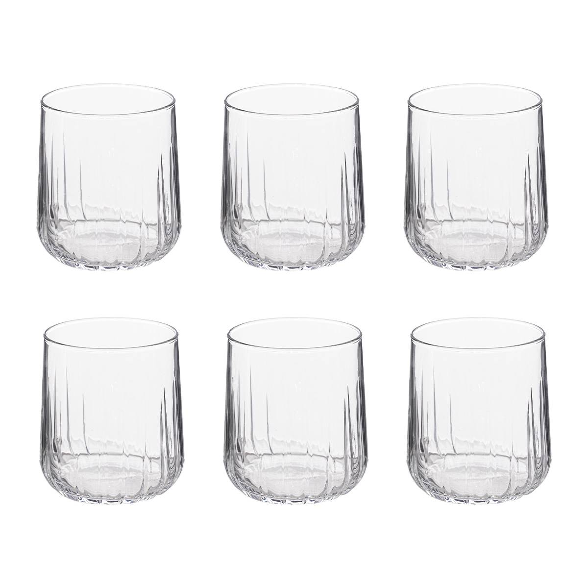 Set of 6 low tumblers "Dieg'Eau" 310 ml, Transparent