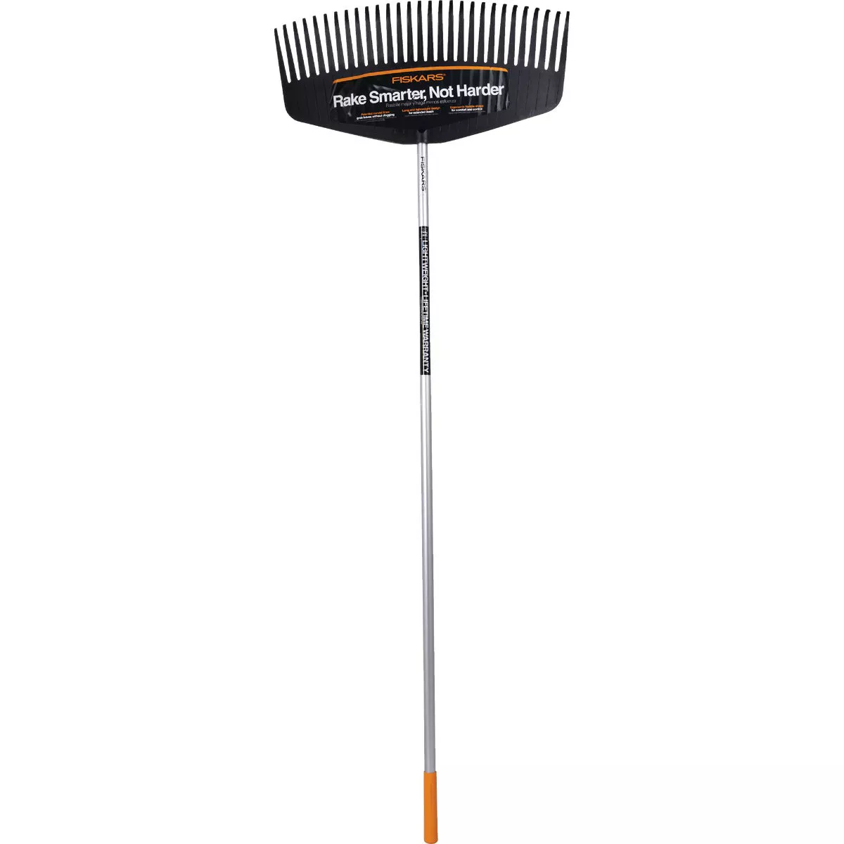 Fiskars 24 In. Poly Leaf Rake with 60 In. Aluminum Handle (29-Tine)