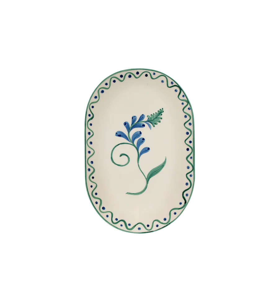 Indigo Flora Serving Platter