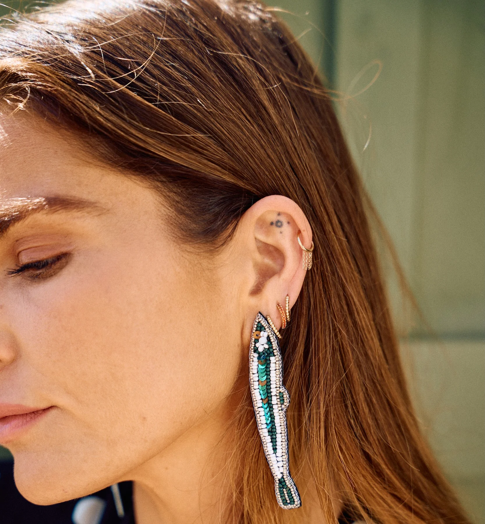 Something Fishy Beaded Earrings
