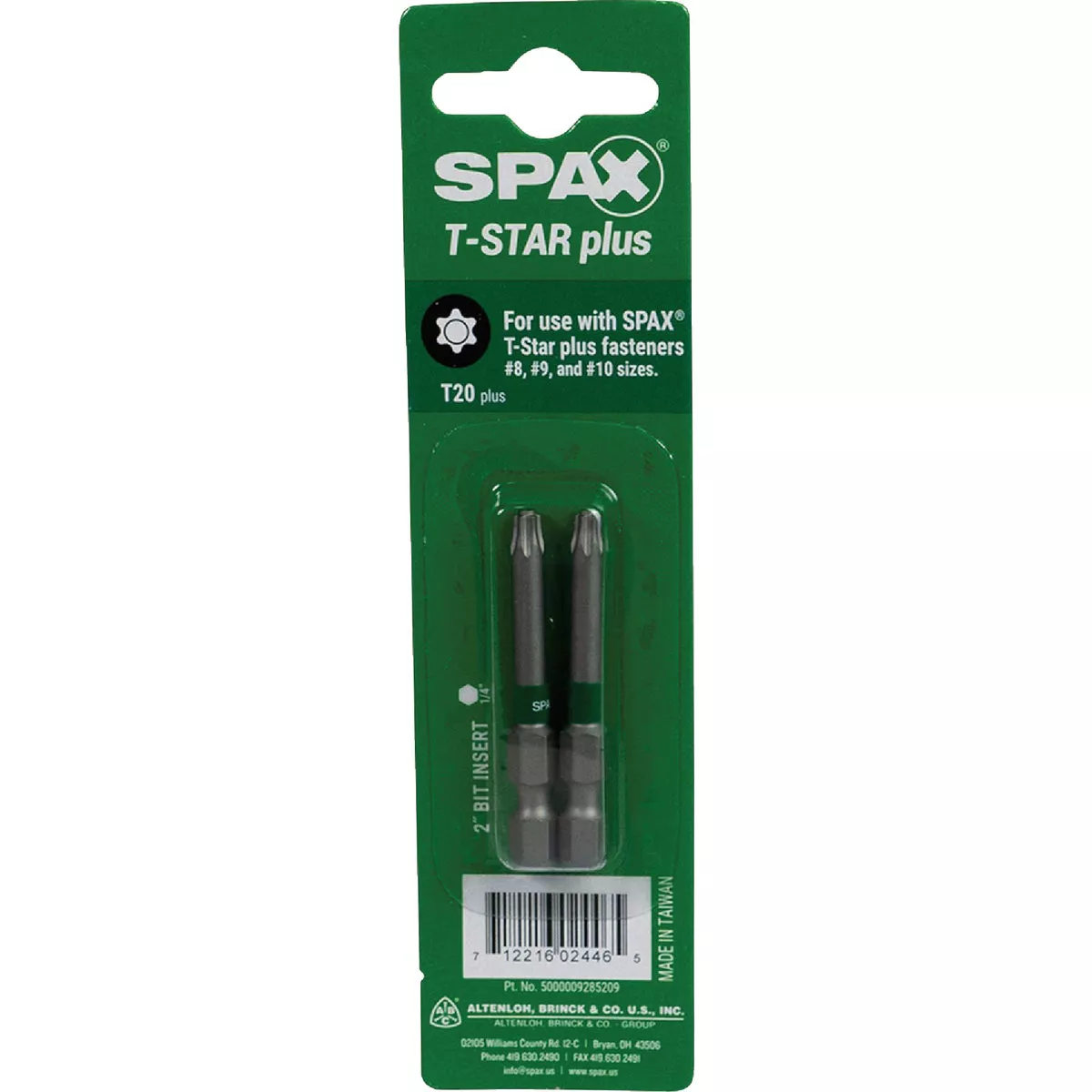 SPAX 2 In. T20 Plus Screwdriver Bit (2-Pack)