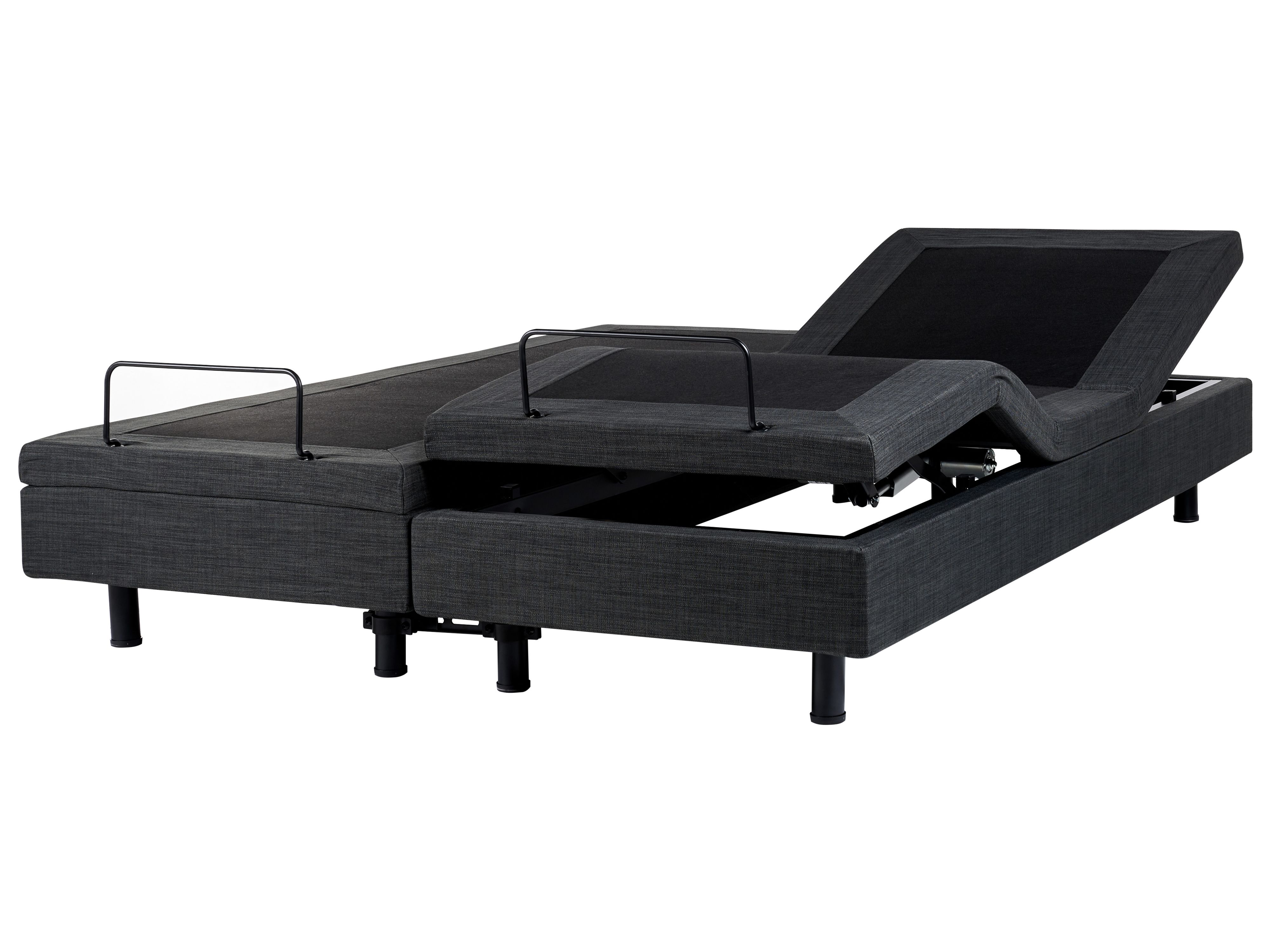 Adjustable Bed without Headboard Fabric DUKE 180 x 200 cm (EU Super King) Dark Grey