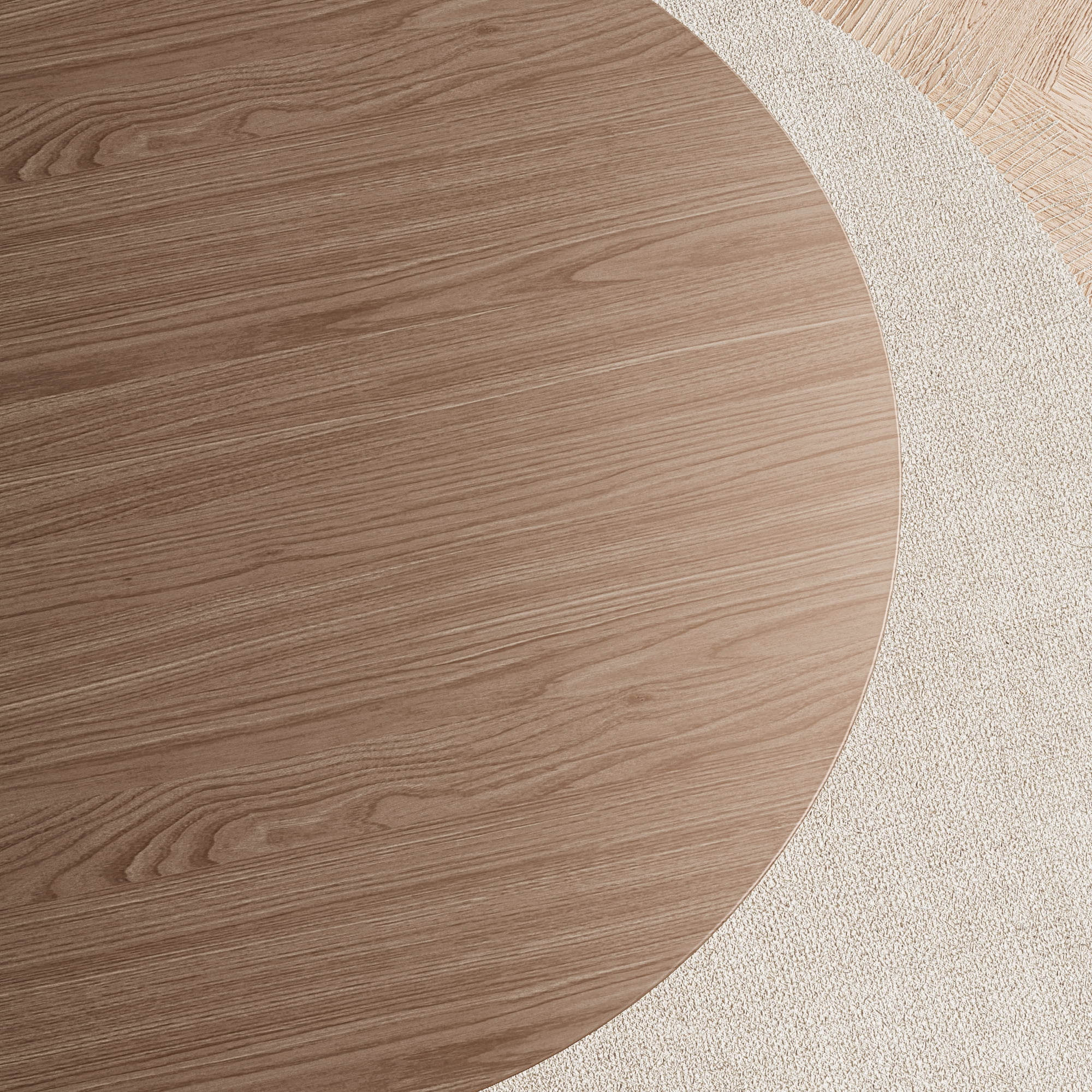 Rophefx 35.4" Solid Wood Round Dining Table with Handcrafted Relief Pedestal,Circle Dining Table,Walnut - Image 6