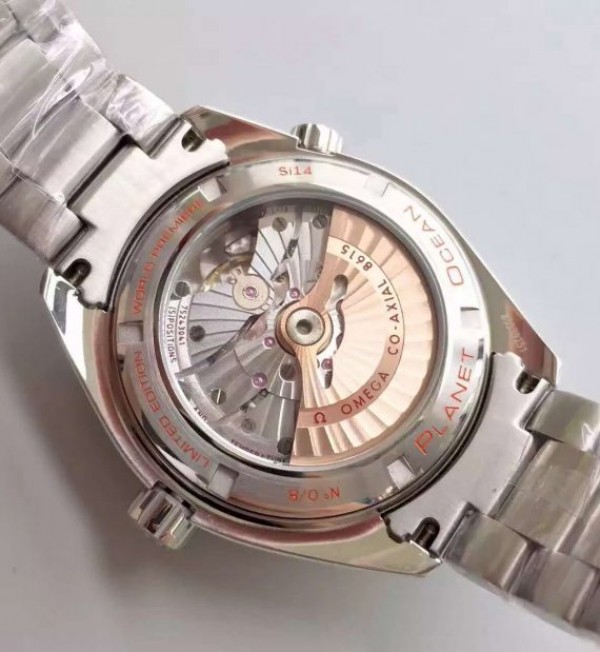 Replica Omega Planet Ocean SS GMT Gray Dial Orange Bezel SS Bracelet A8605 - Top club