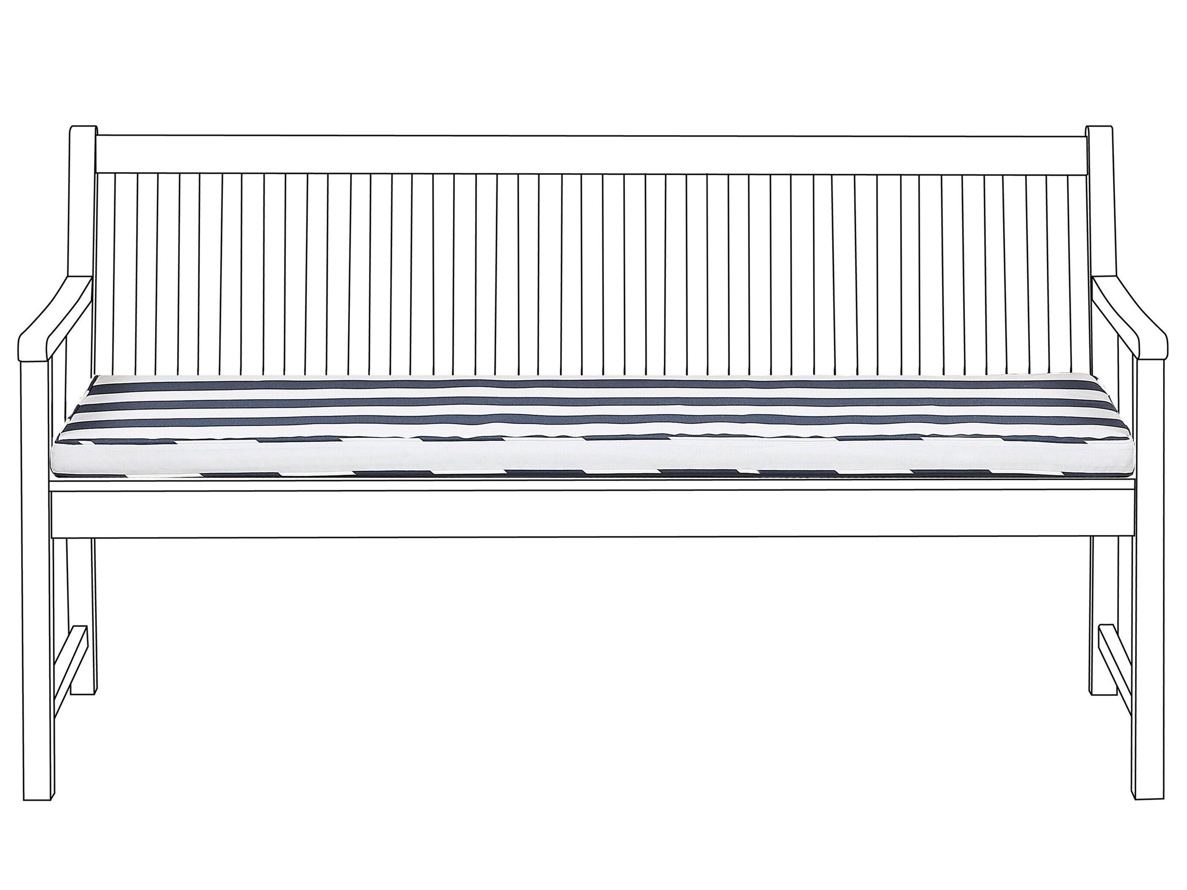 Bench Seat Pad Cushion VIVARA 152 x 54 cm Navy Blue