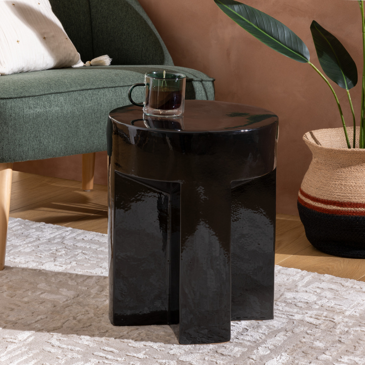 Side table "Kriz" Black, 41x34x34 cm