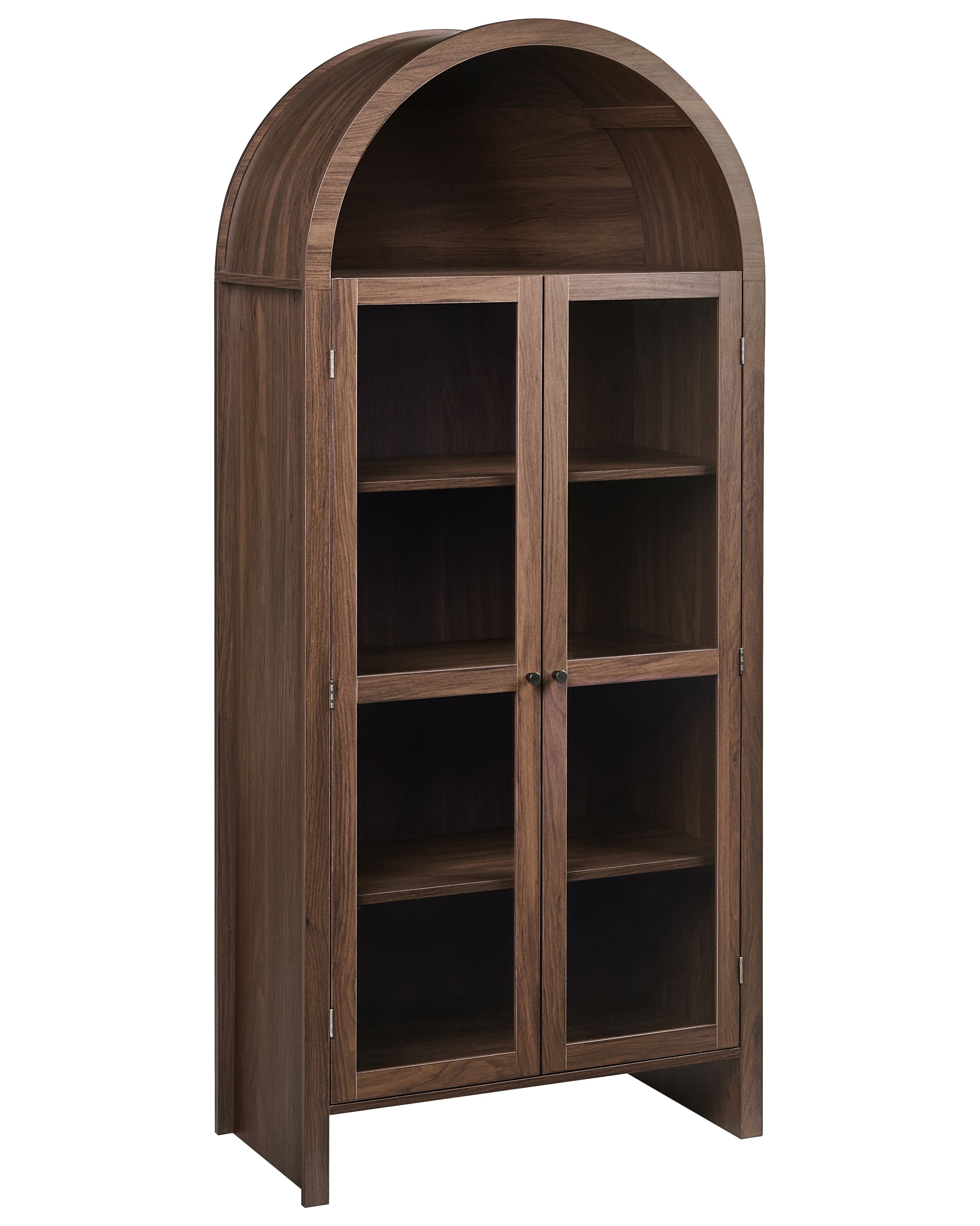 Glass Display Cabinet GLENWOOD 79 cm Dark Brown