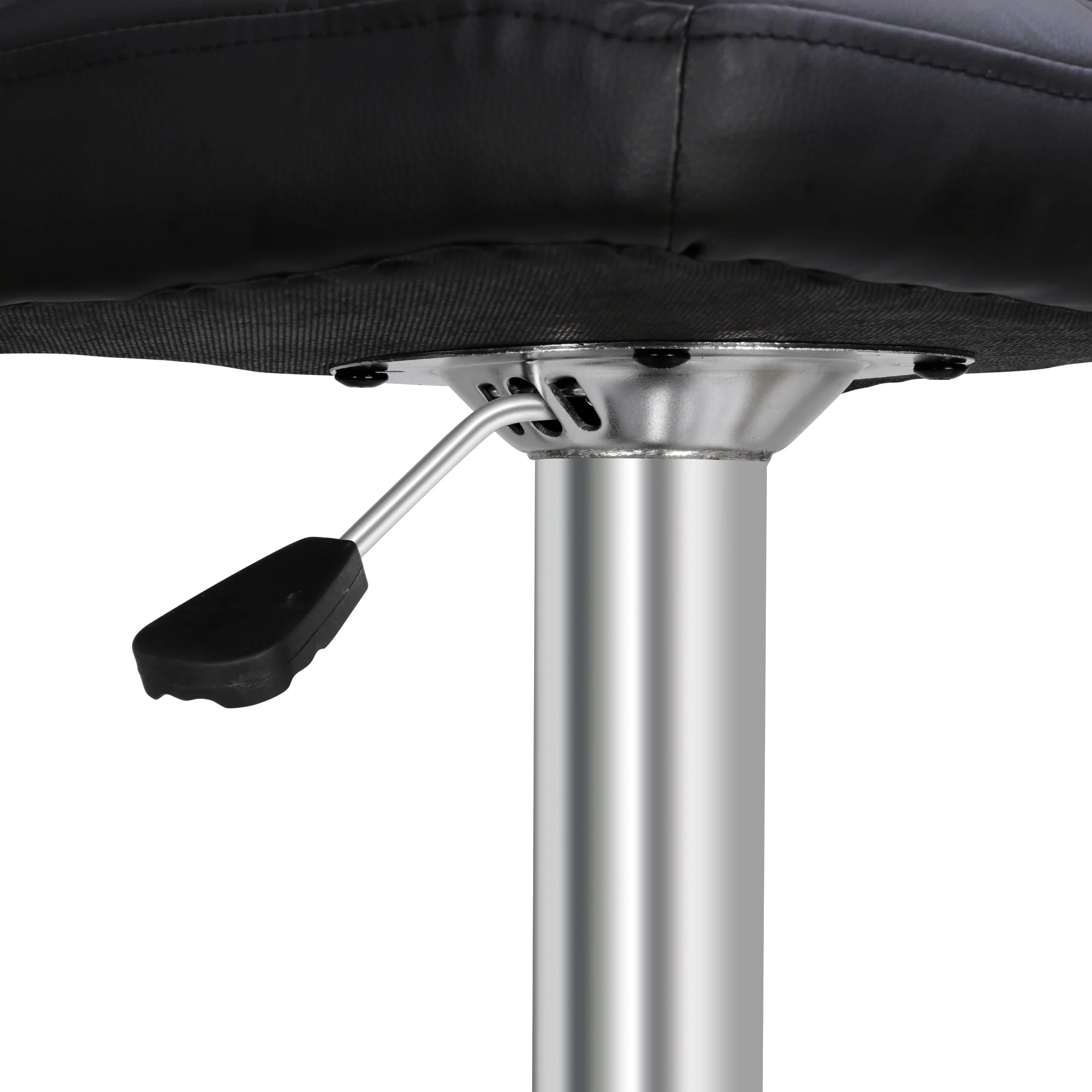 ZENY Set of 4 Bar Stool Soft Cushion Metal Frame 24-32" Swivel Chair, Black - Image 14