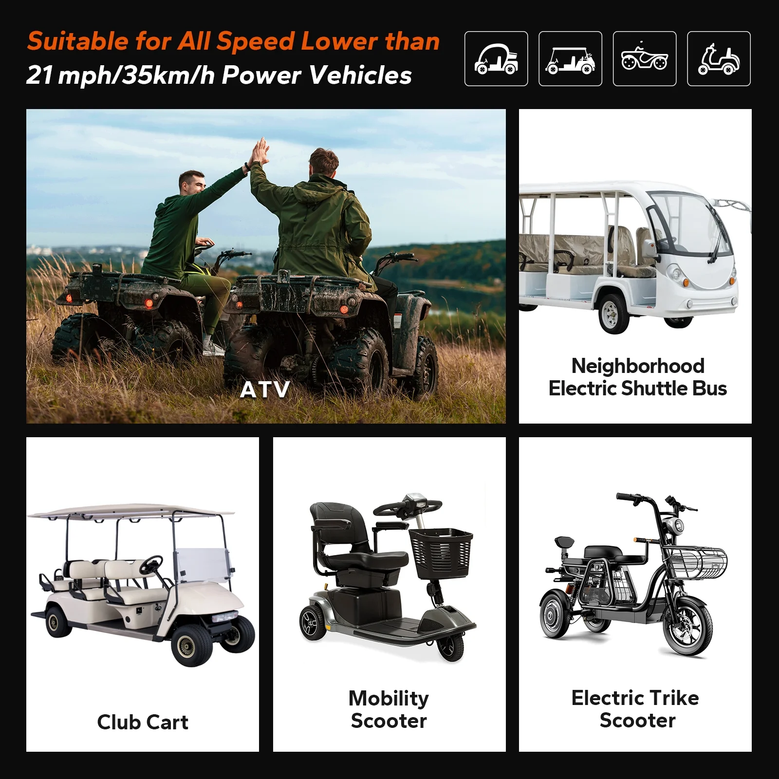 LiTime 36V 60Ah Golf Carts LiFePO4 Battery 120A BMS 2304Wh Energy Max. Power 4.6kW Support up to 3kW Motor - Image 5
