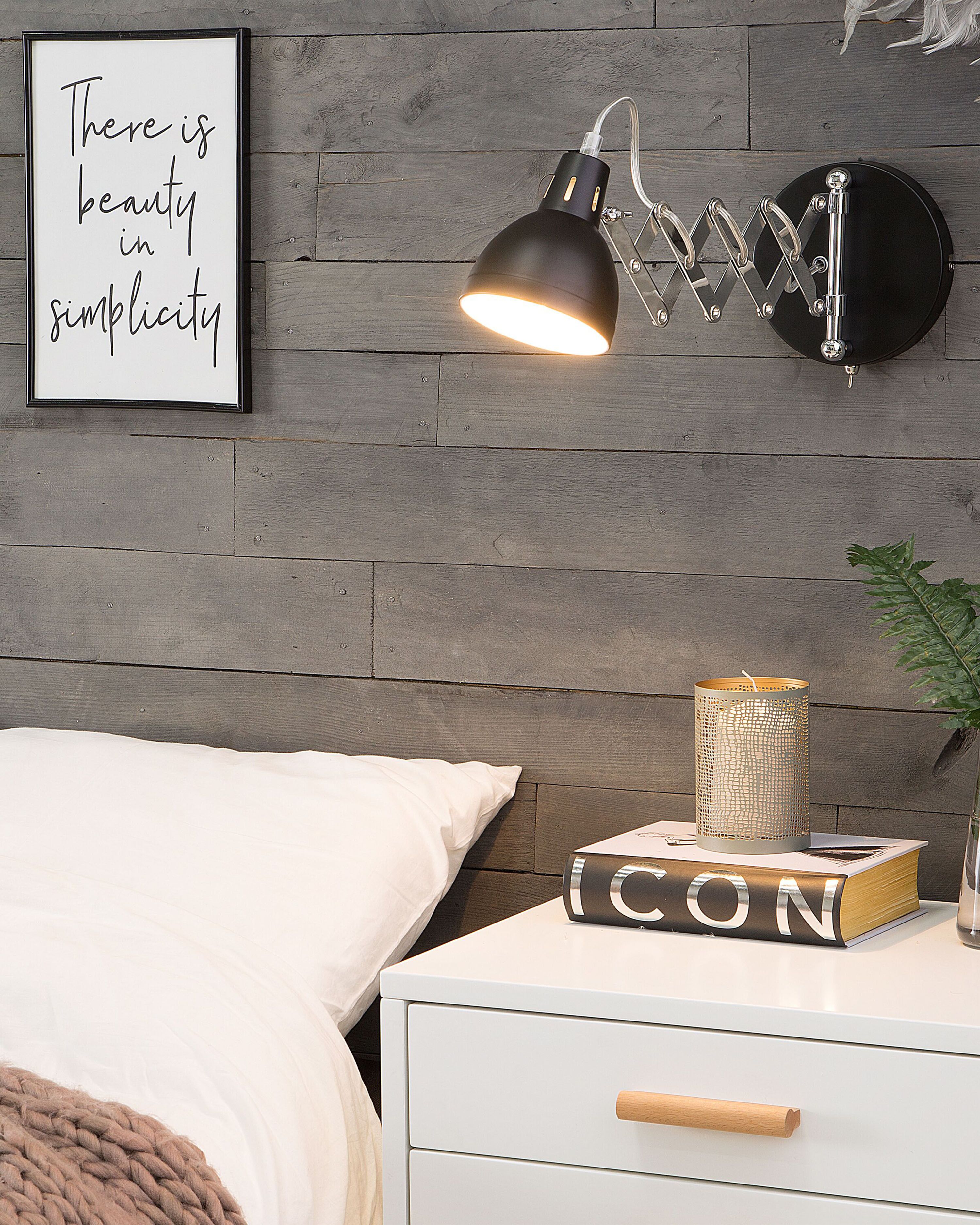 Wall Lamp HARRINGTON Adjustable Metal Black