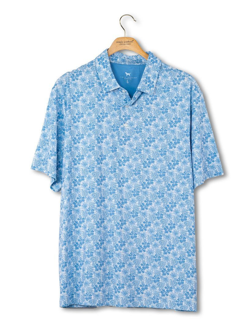 0126-MN-POLO-WTRDUDE-BLUE - Simply Southern Outlet