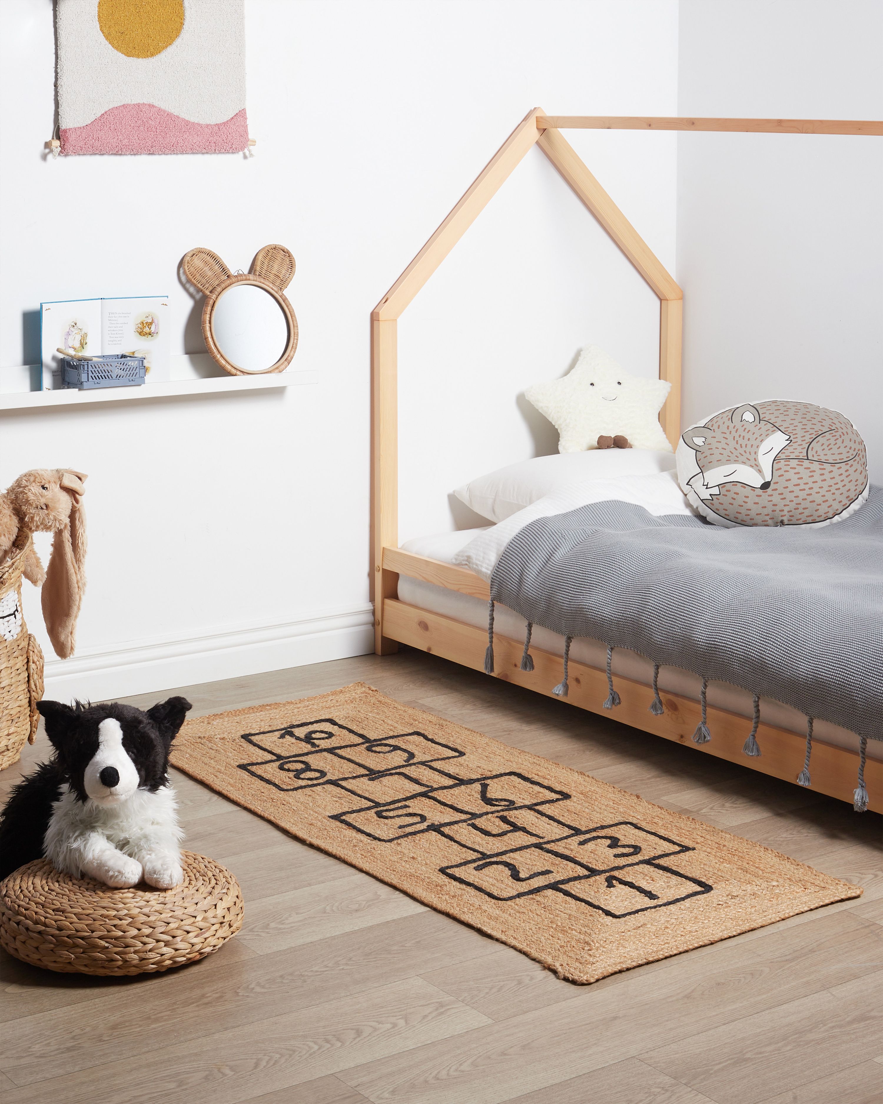 Kids Rug TAVASA Natural 150 x 60 cm Jute