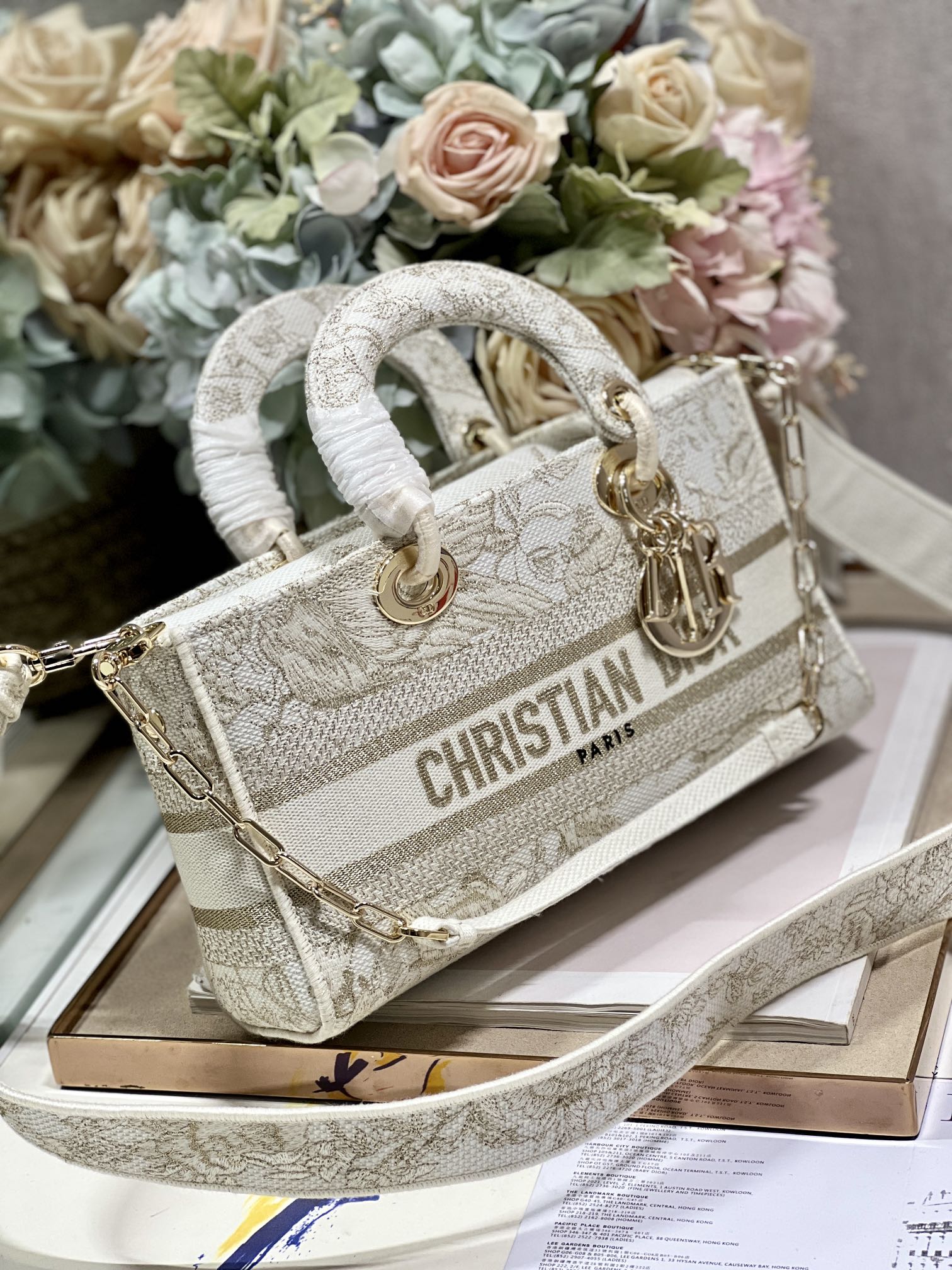 Medium Lady D-Joy Bag Beige For Women 10in/26cm1:1High-quality replica