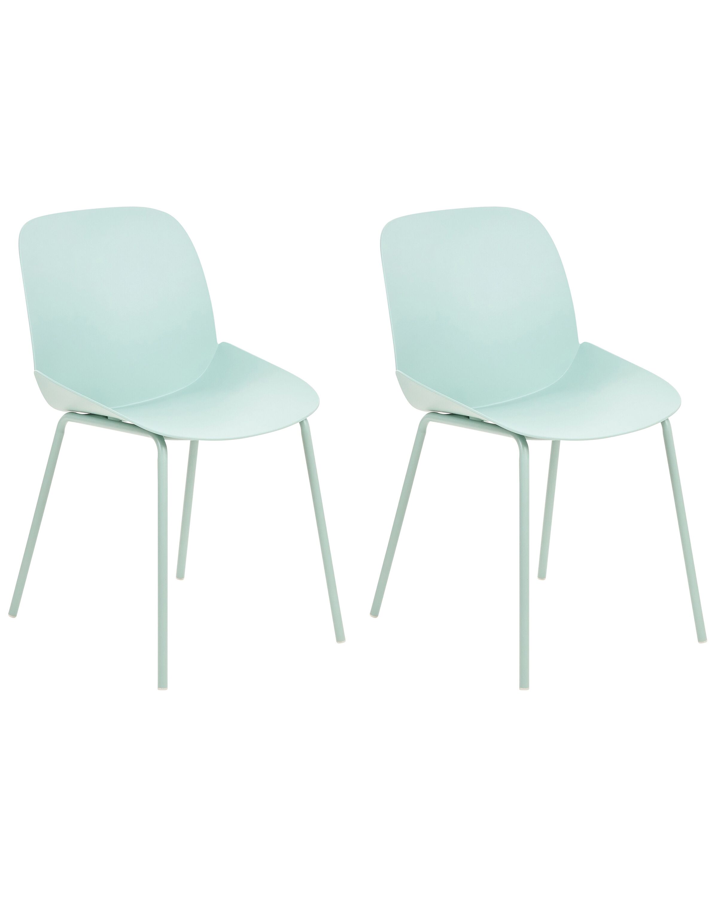Set of 2 Dining Chairs MILACA Mint Green