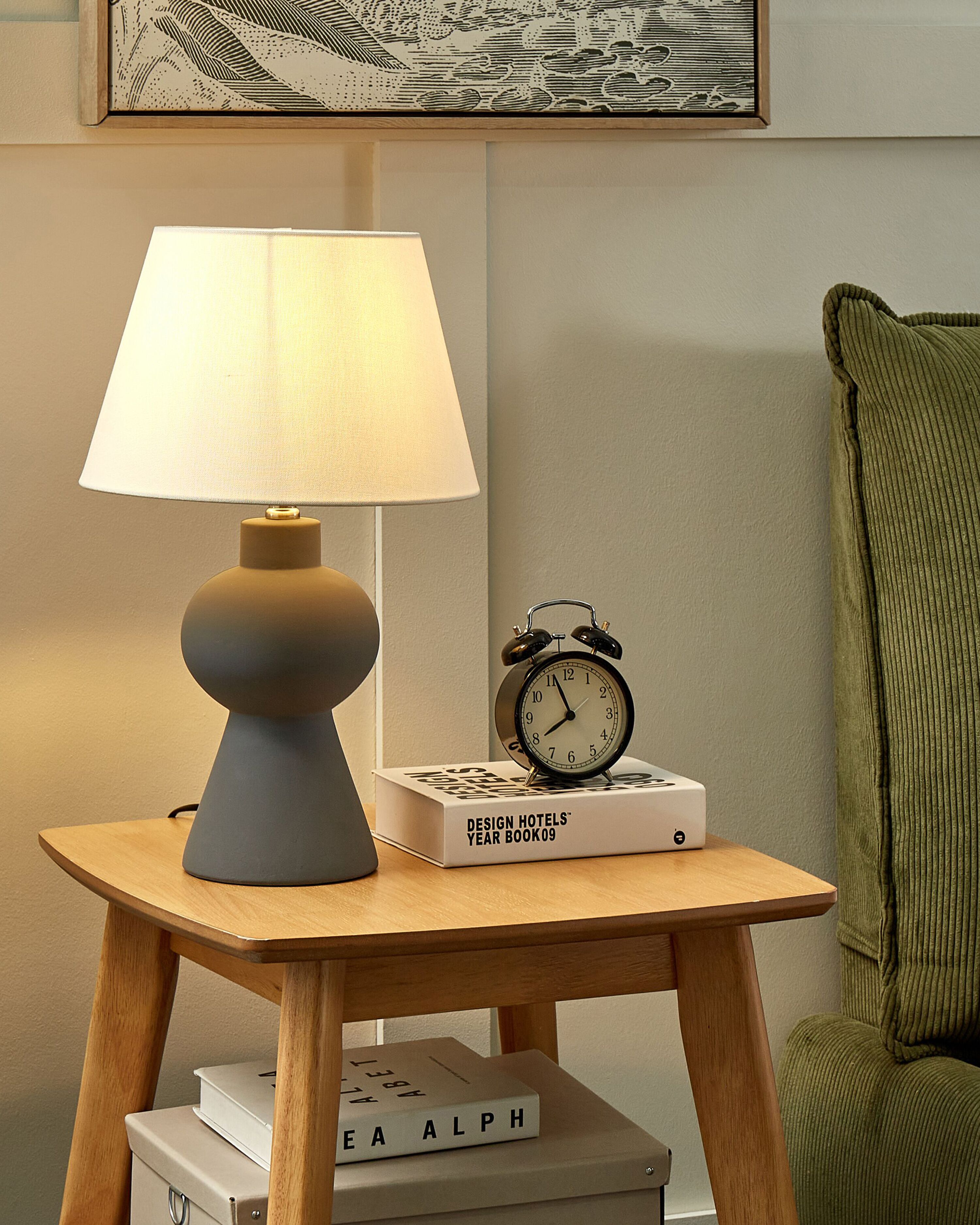 Table Lamp FABILOS Ceramic Grey