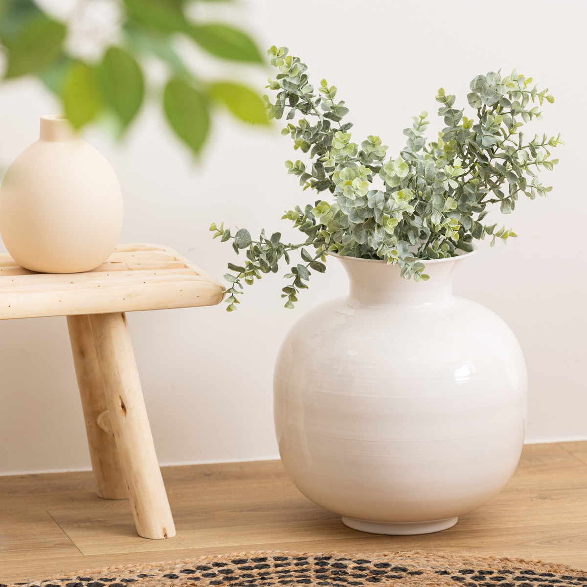 Vase "Kian" White, H.33.5 cm