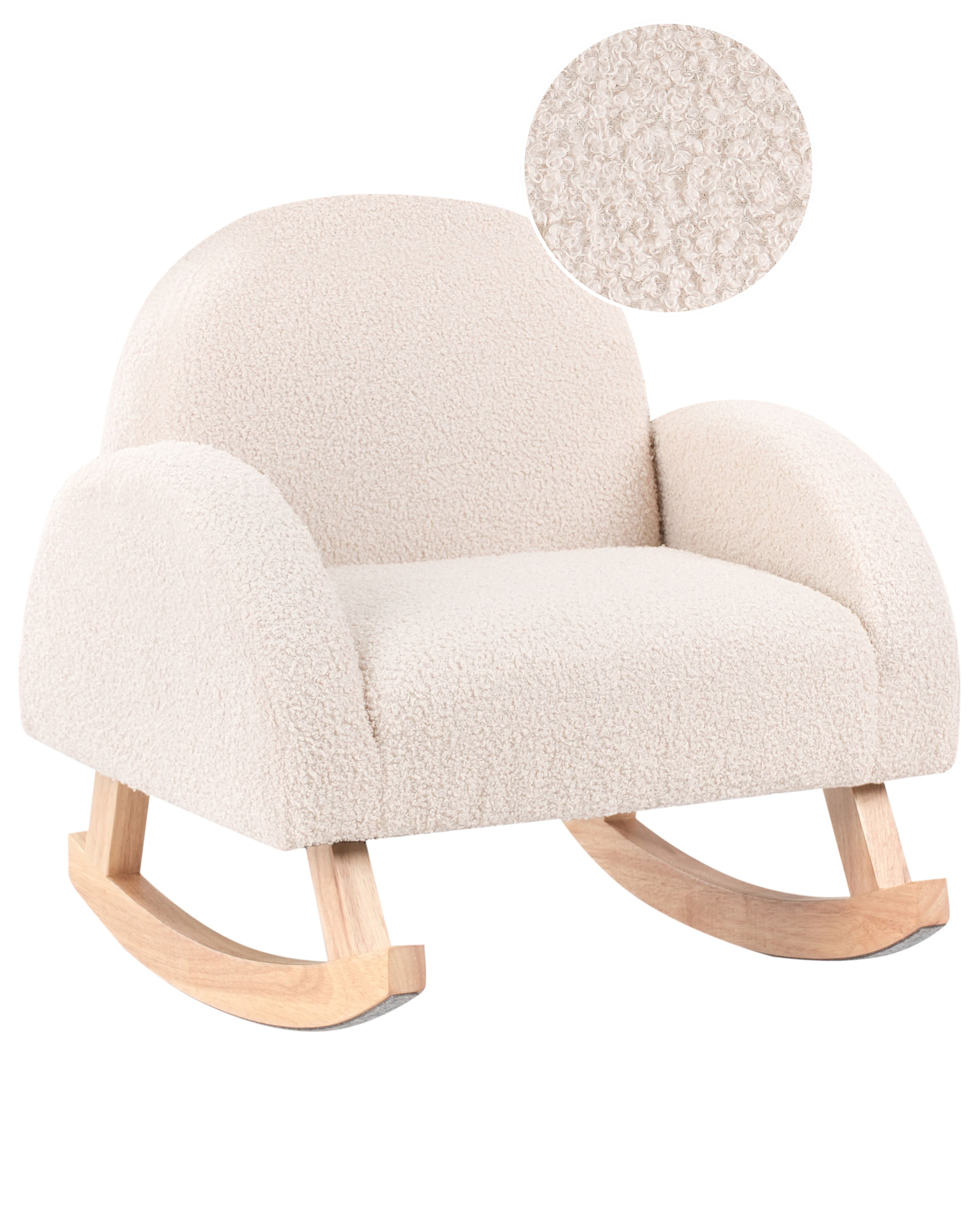 Kids Rocking Chair HUG Boucle Light Beige