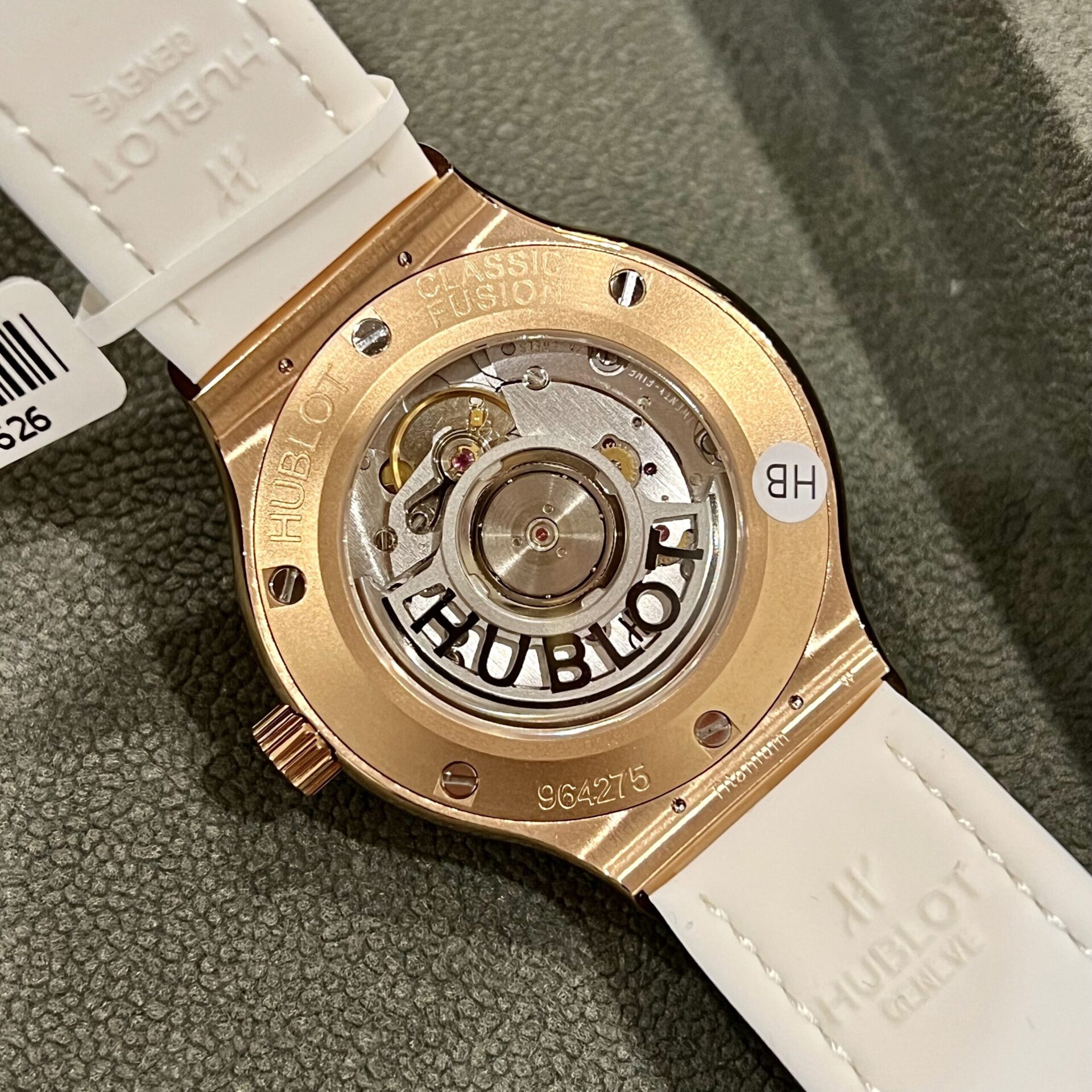 Hublot Replica Watches Classic Fusion King Gold White Dial Custom Moissanite Diamonds 38mm - Top club