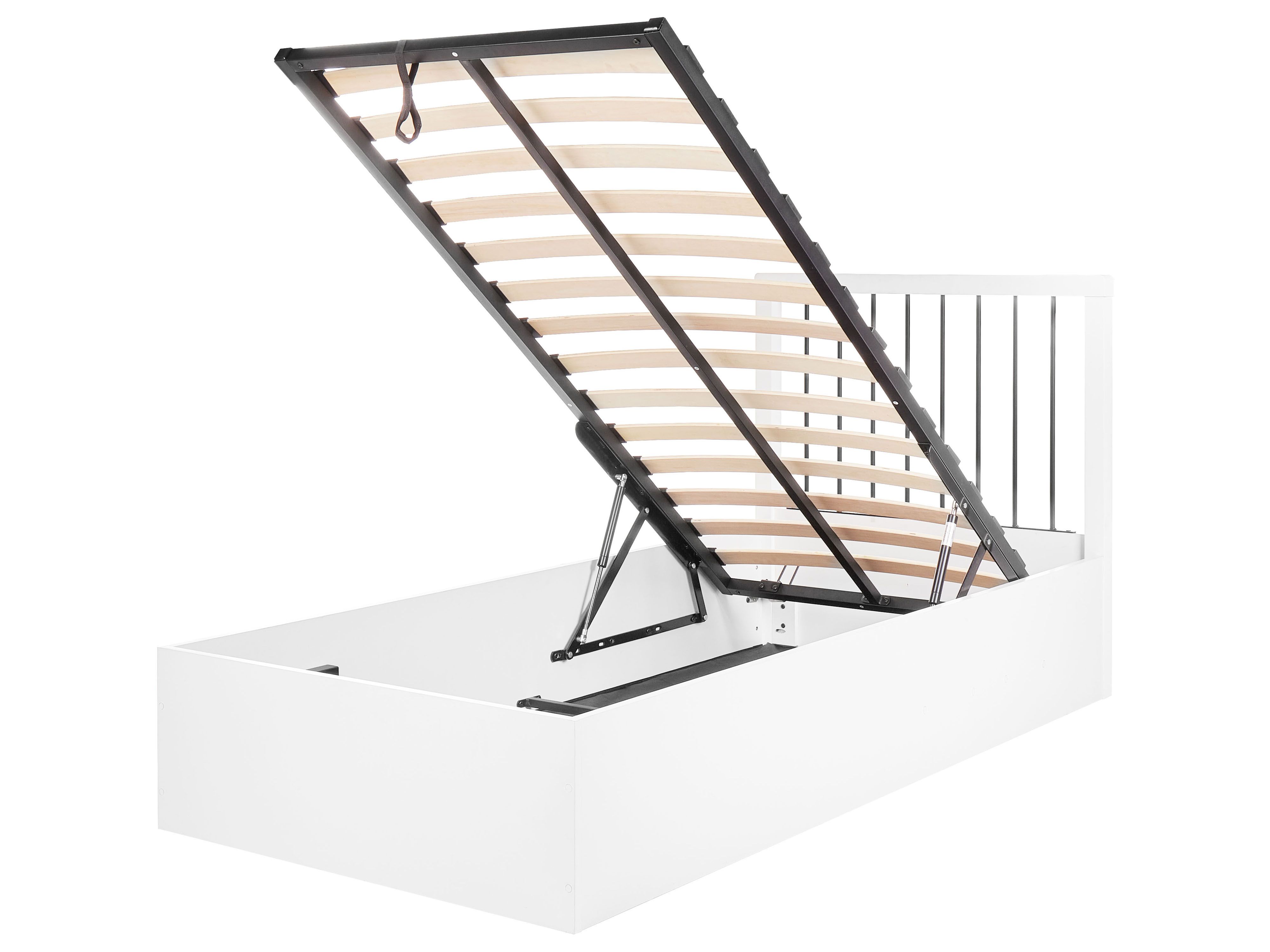 Ottoman Bed ROUVILLERS 90 x 200 cm (EU Single) White