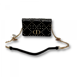 Caro Macrocannage Pouch Black/White For Women 7.5in/19.5cm S5135BNHH_M9001:1High-quality replica