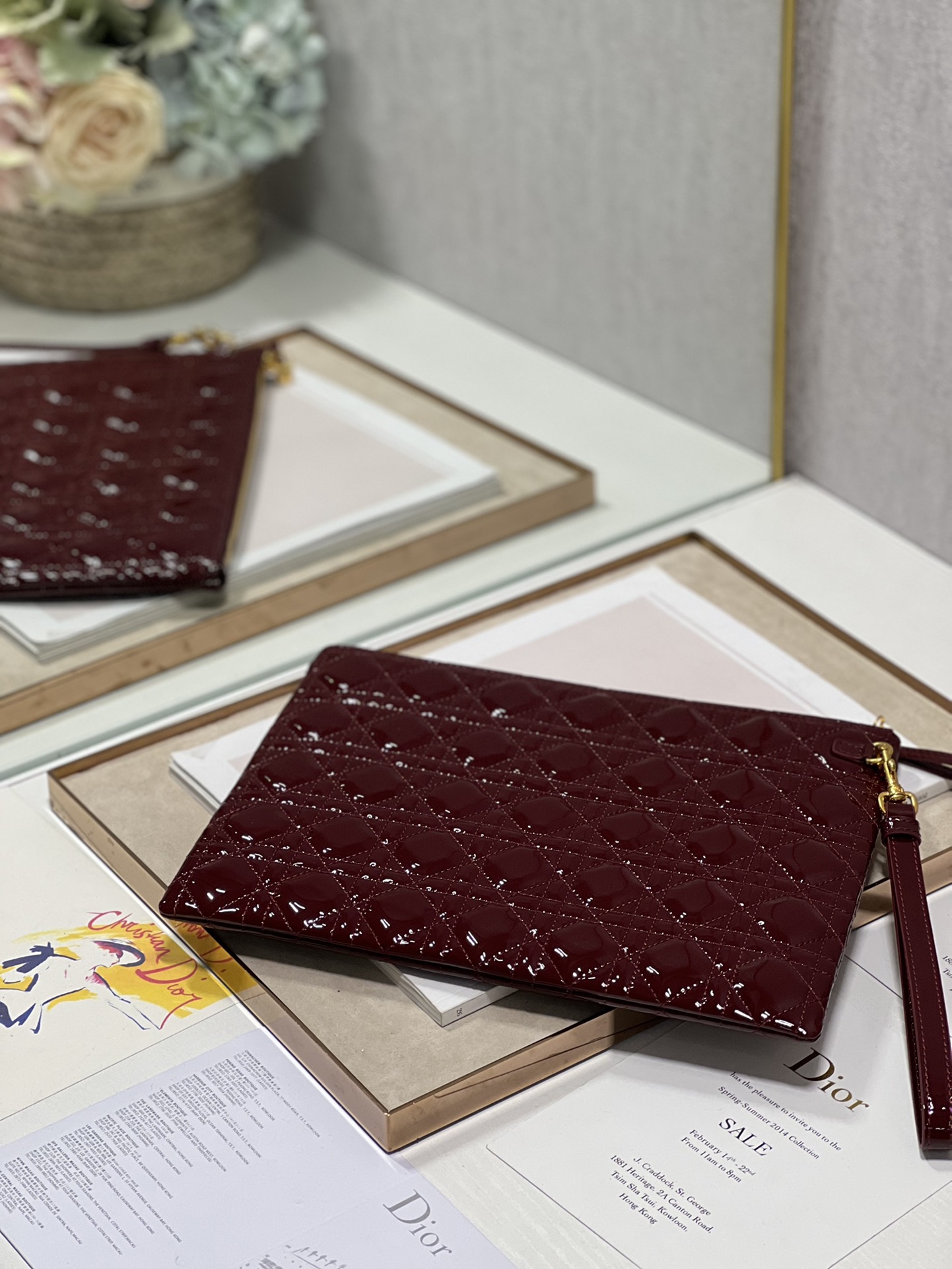 Large Caro Daily Pouch Black/Grey/Brown For Women 12in/30cm S5086UWHC_M9001:1High-quality replica