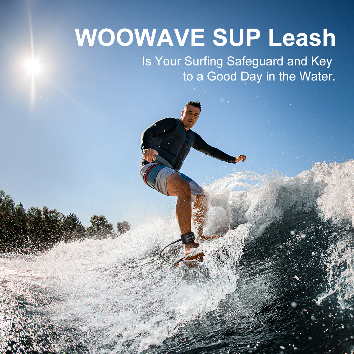 Hotsale Straight SUP Leash, Lightweight Straight Surf Rope for Stand up Paddle Board