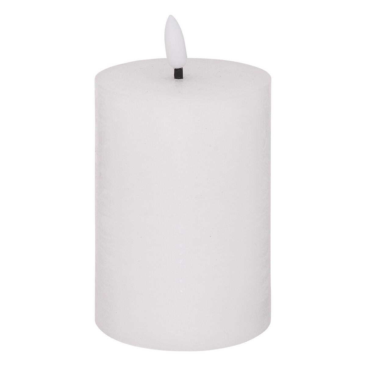"Molia" round LED candle White, 7x13 cm