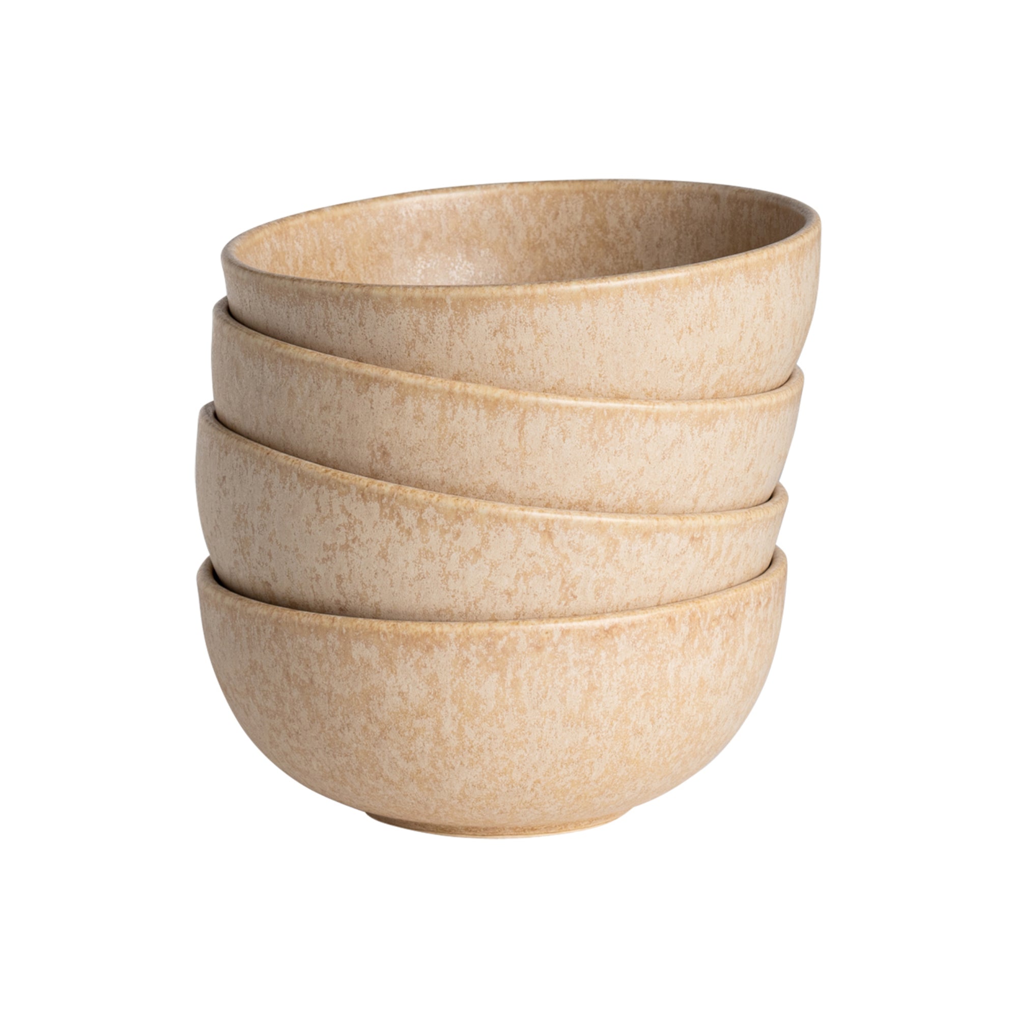 Blokker Mixed Ceramics Kommen 4st. - Ø 15 cm - Zand
