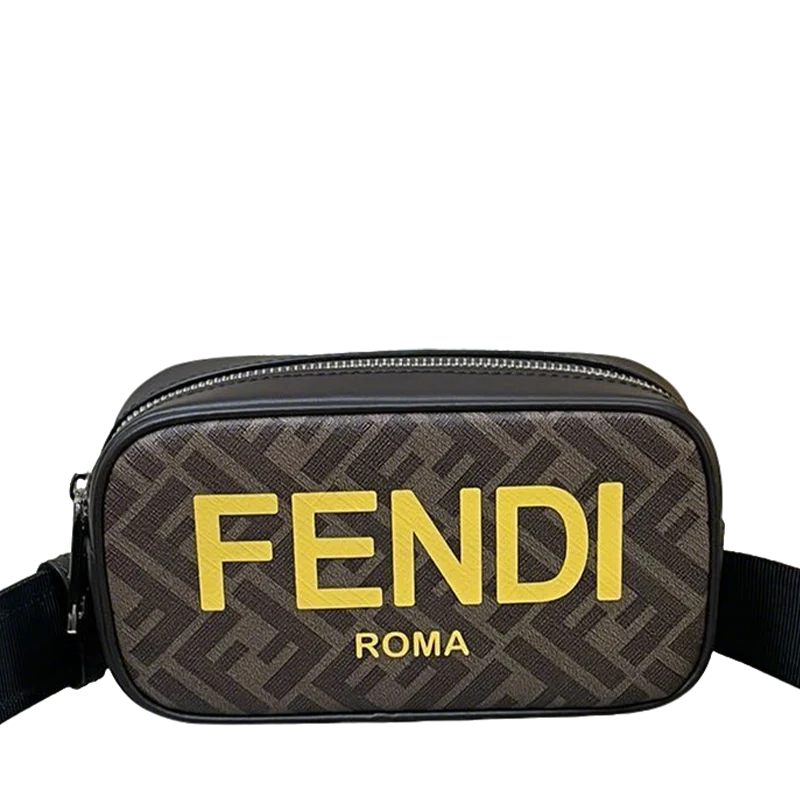 Trendy Fendi Belt Bag With Classic FF Pattern And Prominent Yellow Branding 7m285 - Replicaclubs
