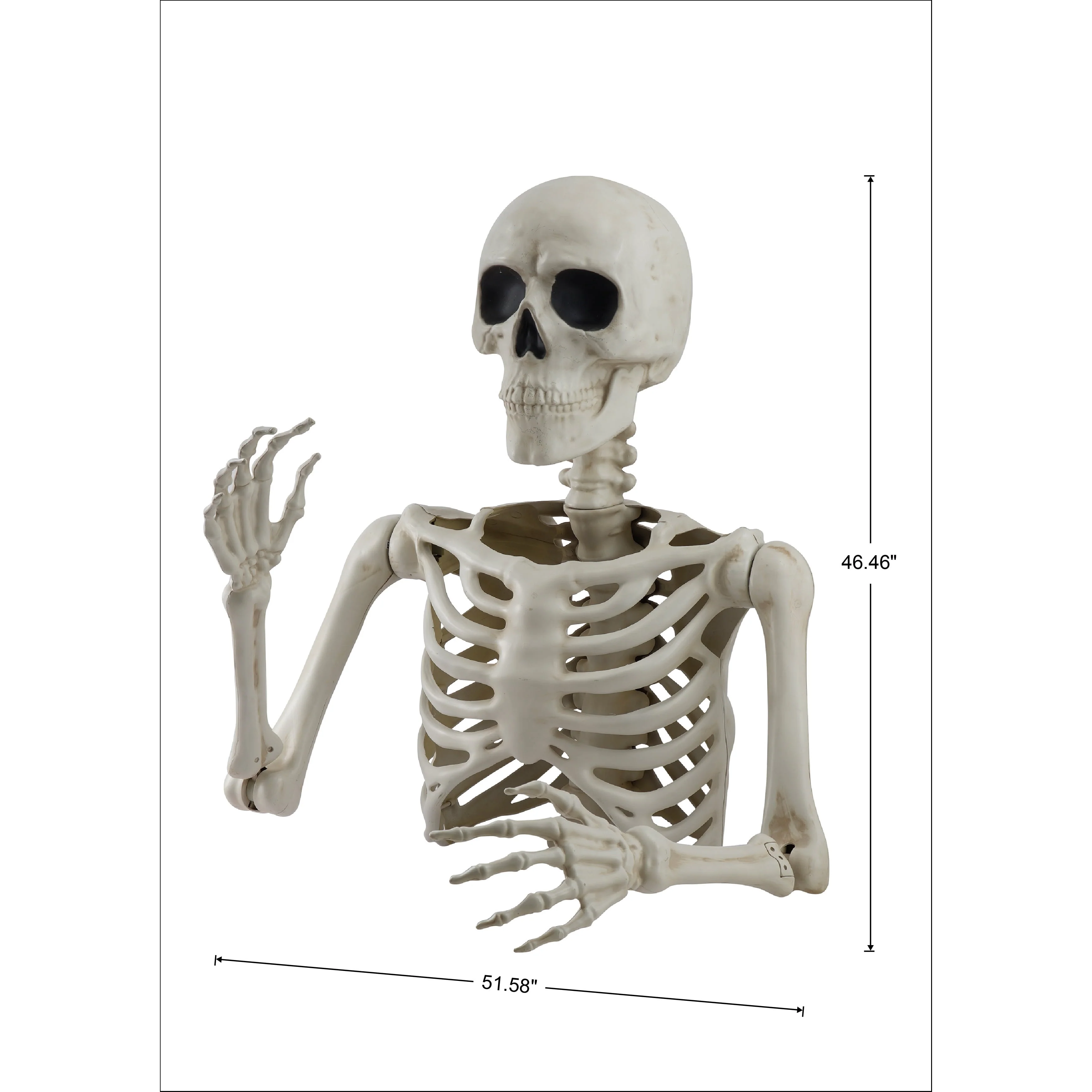 Skeleton Groundbreaker Decoration, Ivory, 46", Halloween by Way To Celebrate - Image 6 Skeleton Groundbreaker Decoration, Ivory, 46", Halloween by Way To Celebrate - Image 6