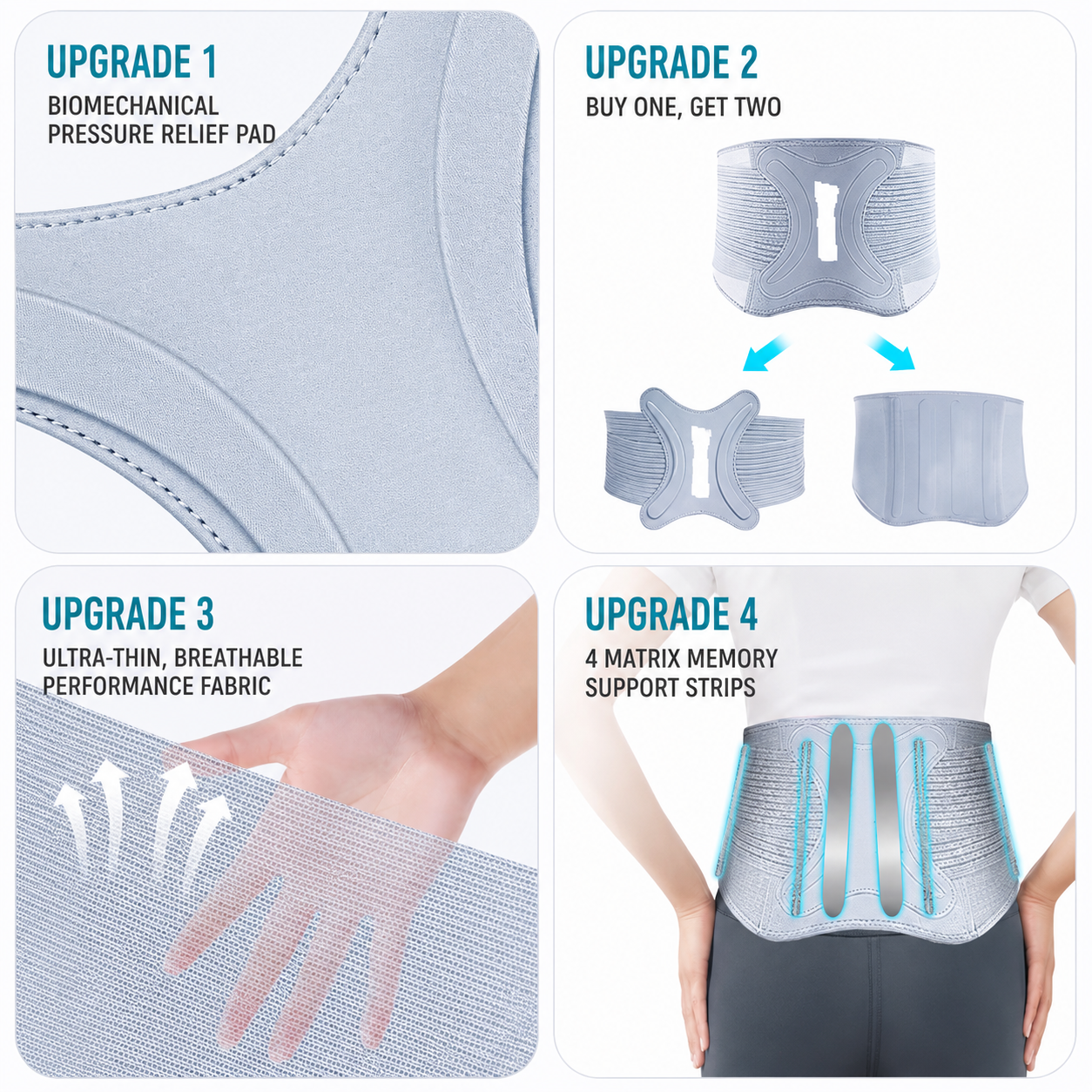 Lumbar support belt for intervertebral disc exercise