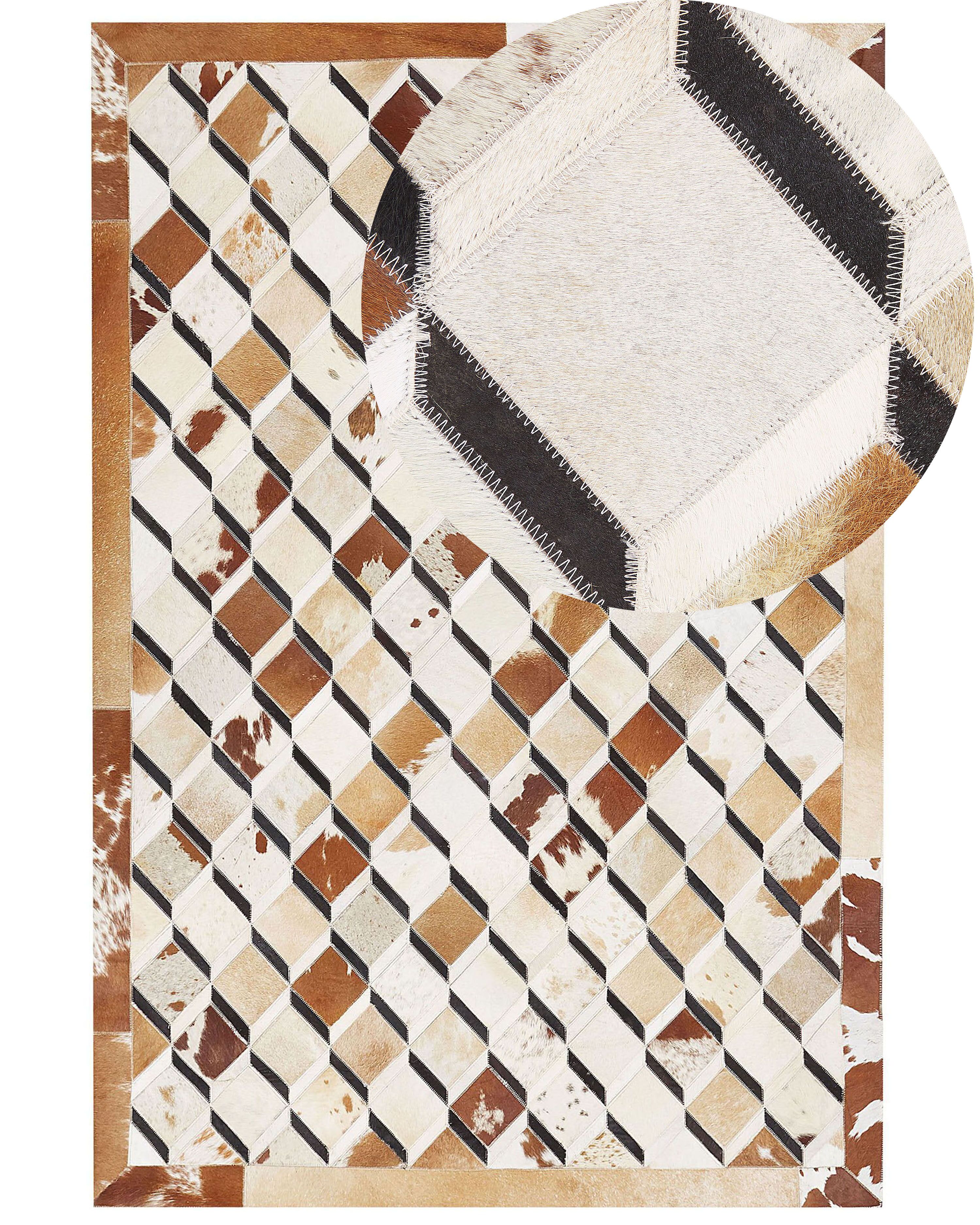 Rug SERINOVA Brown 160 x 230 cm Leather