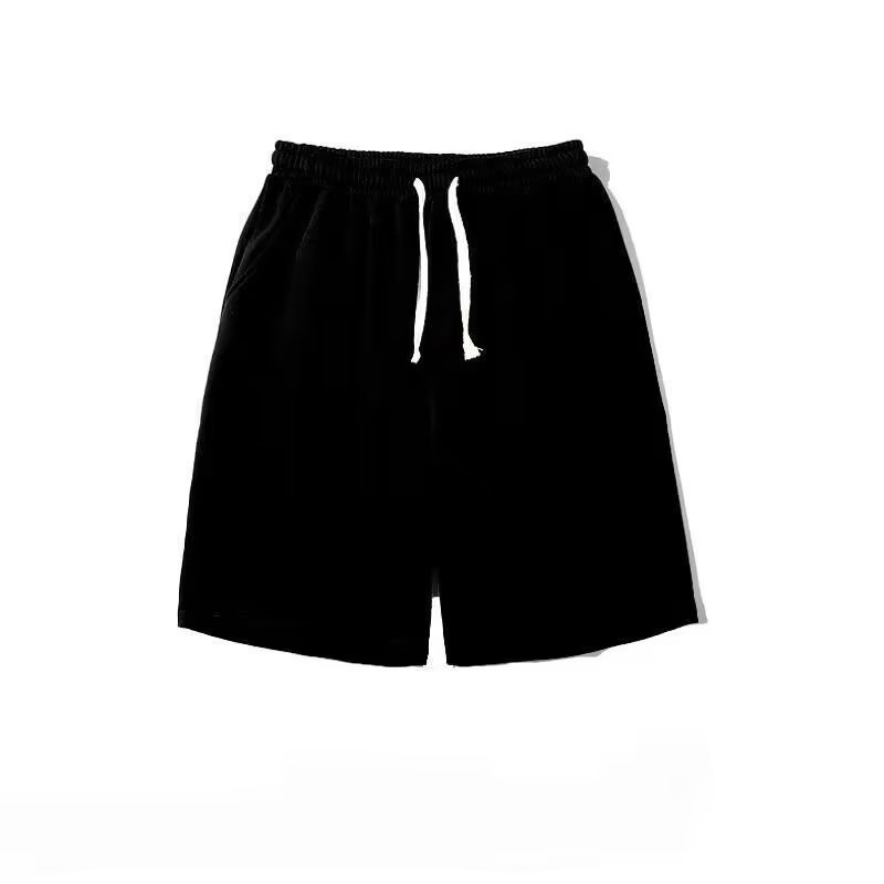 Men's loose-fitting summer solid color casual sports shorts, large size, new drawstring sweatpants