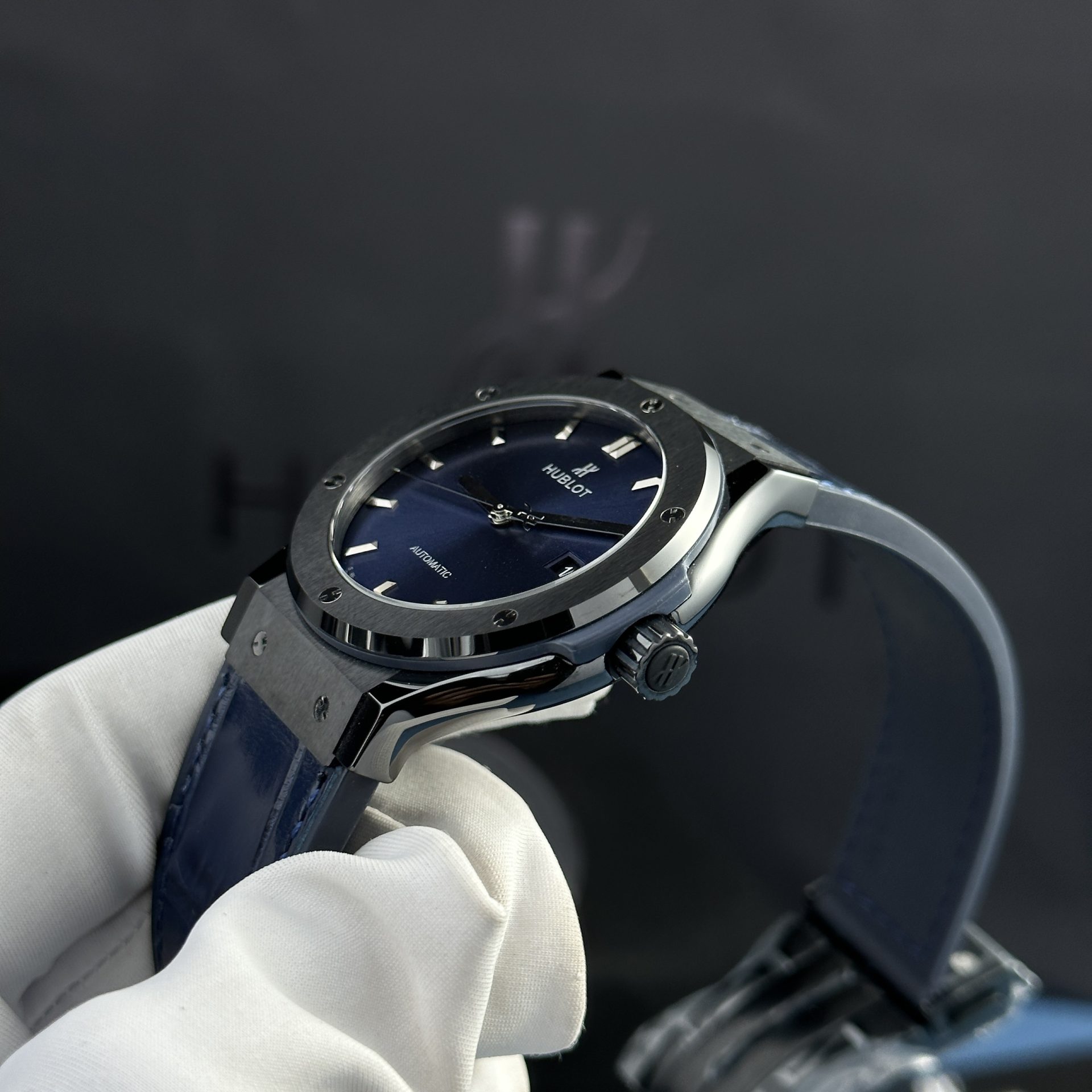 Hublot Replica 11 Watch Black Ceramic Case Blue Dial Refined Movement SW300 JJZ 42mm - Top club