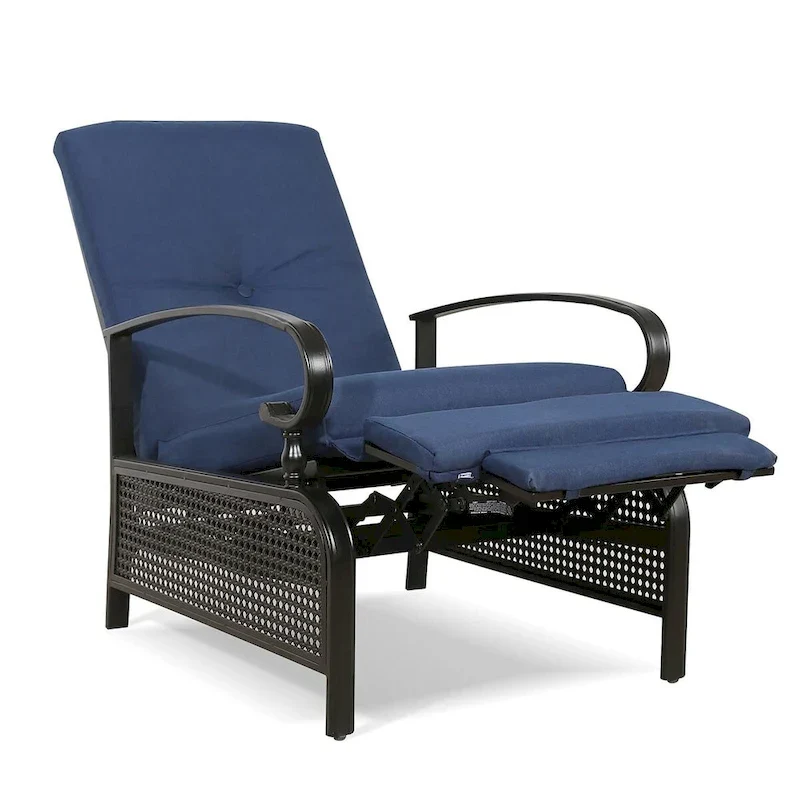 Adjustable Patio Recliner Lounge Chair With Cushion, 300 lbs - 38 (D) x 26.5 (W) x 38.5 (H) Inches - Image 22 Adjustable Patio Recliner Lounge Chair With Cushion, 300 lbs - 38 (D) x 26.5 (W) x 38.5 (H) Inches - Image 22