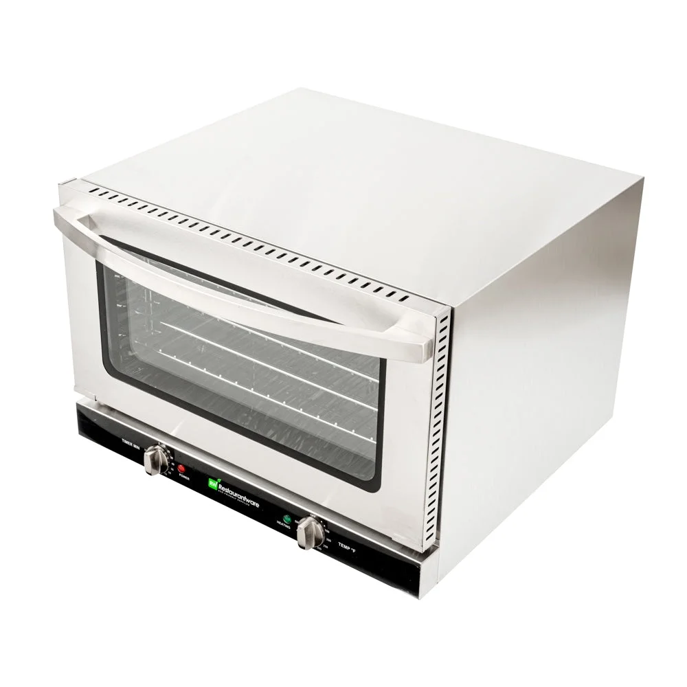 Hi Tek Stainless Steel Half Size Countertop Convection Oven - 120V, 1600W - 1.5 cu ft - 1 count box