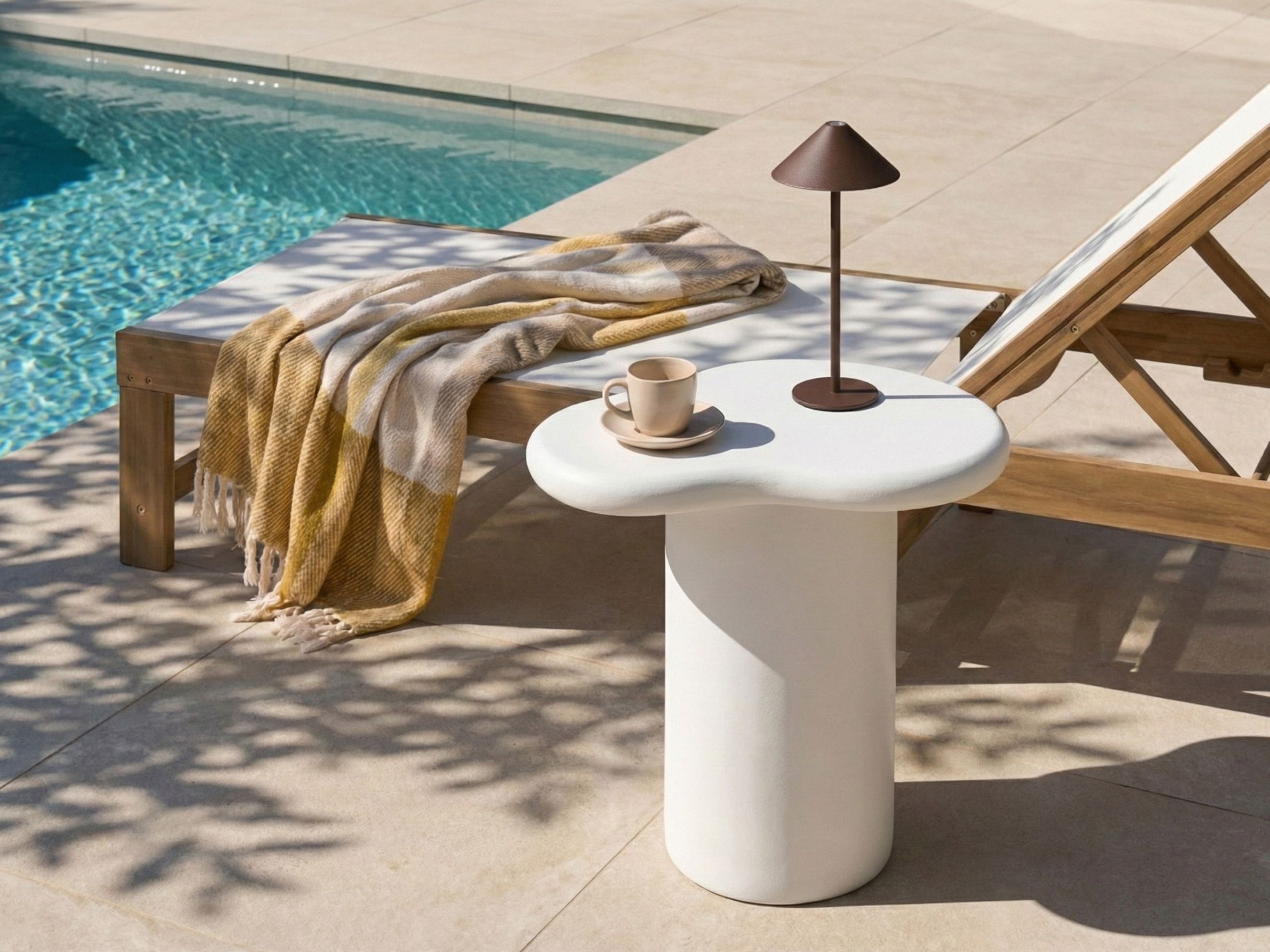 Side Table ARSOLI 43 cm 58 cm Off-White