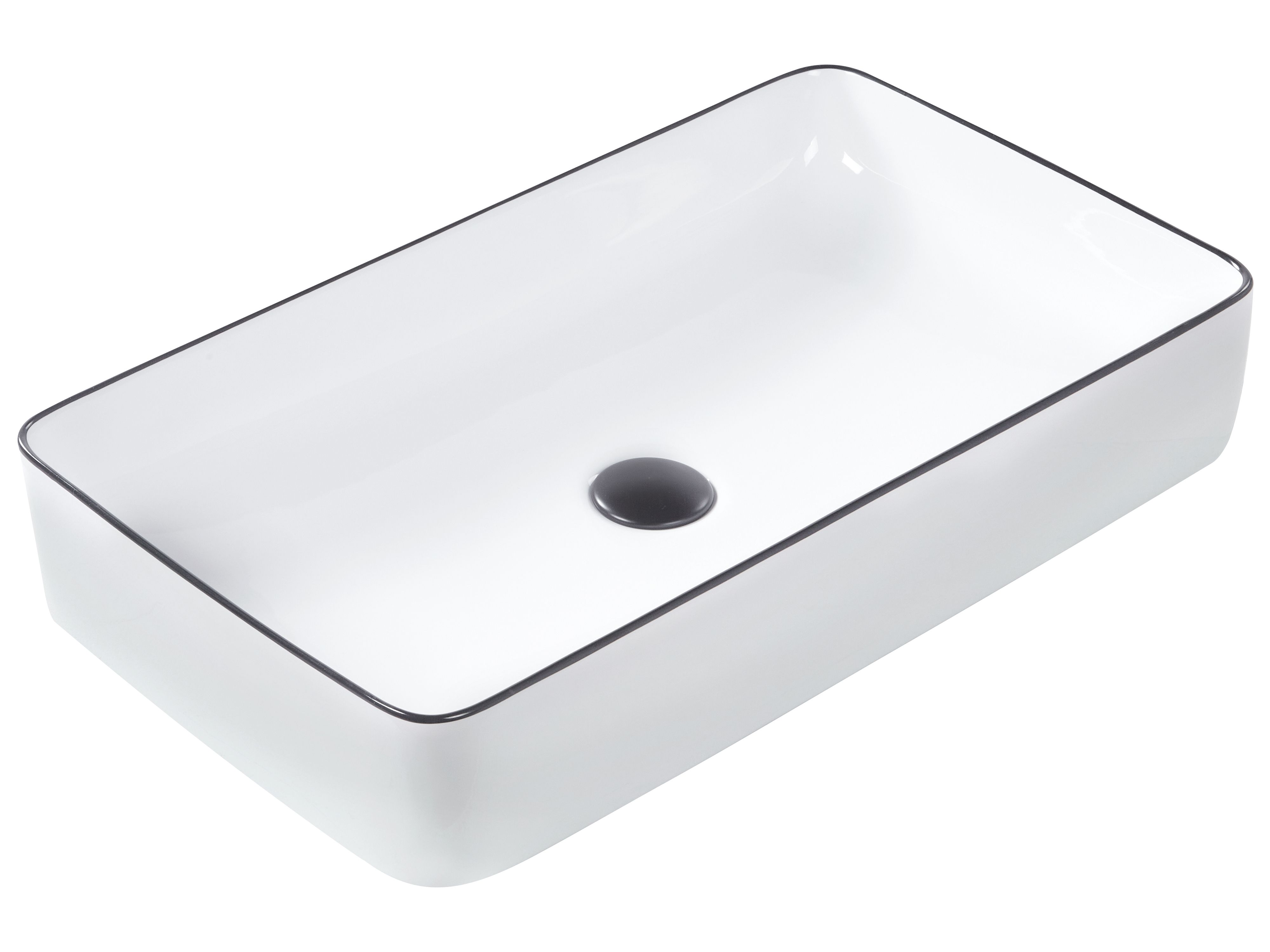 Countertop Basin XERT 610 x 350 mm Ceramic White
