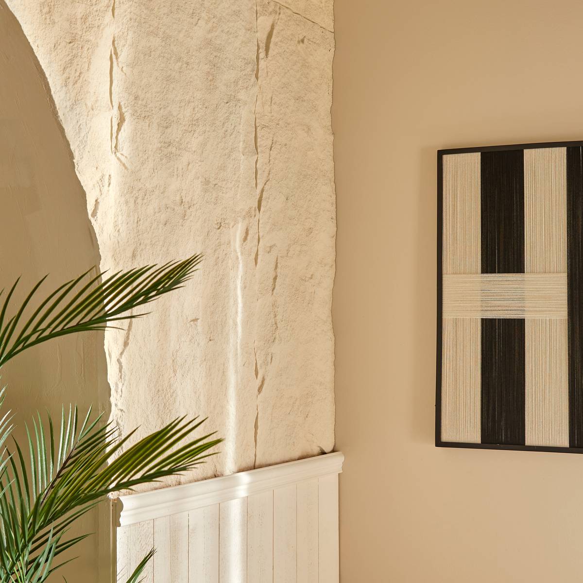 Set of 4 decorative wall panels "Kina" Grey, 120x60 cm