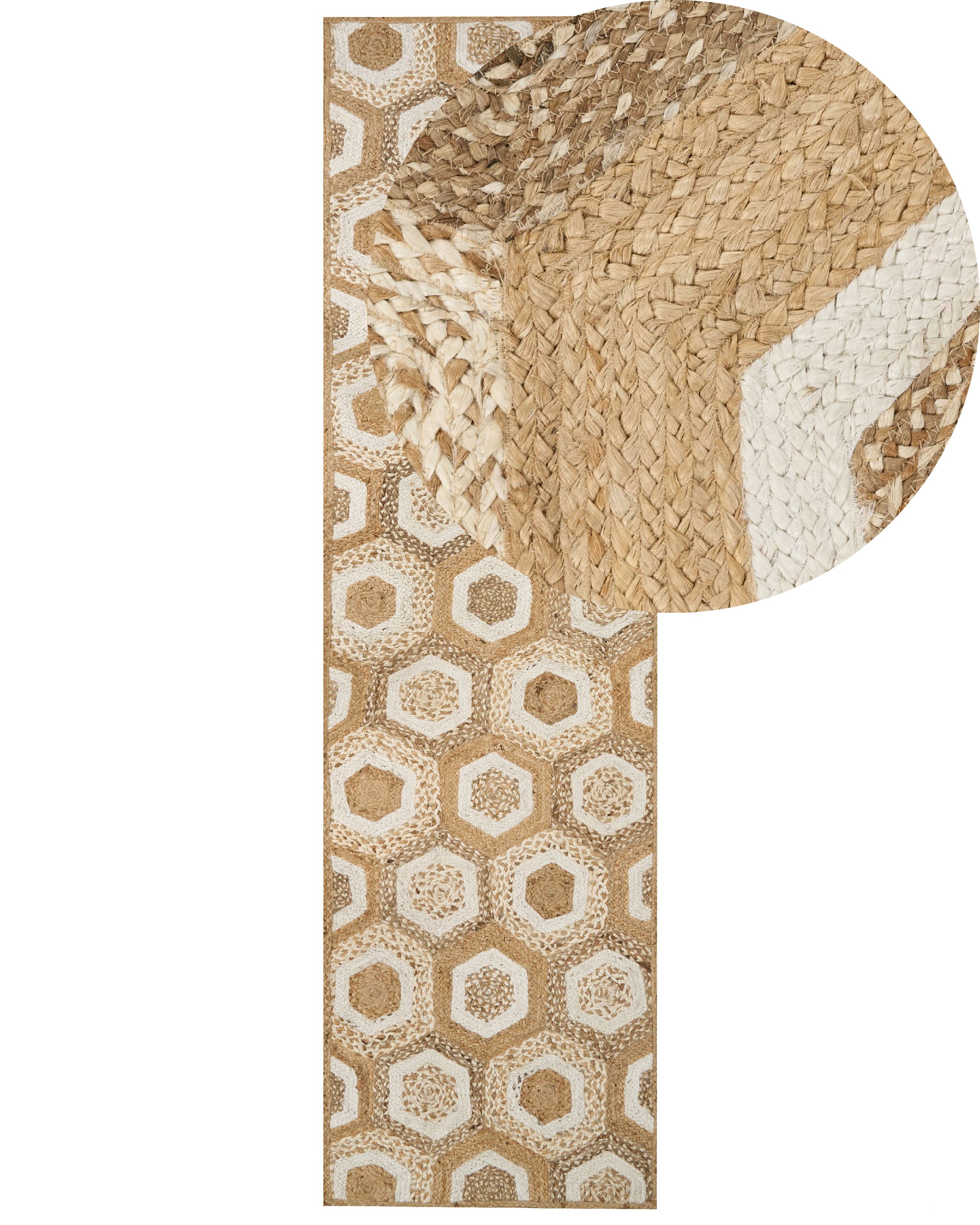 Rug BASOREN Beige 80 x 300 cm Jute