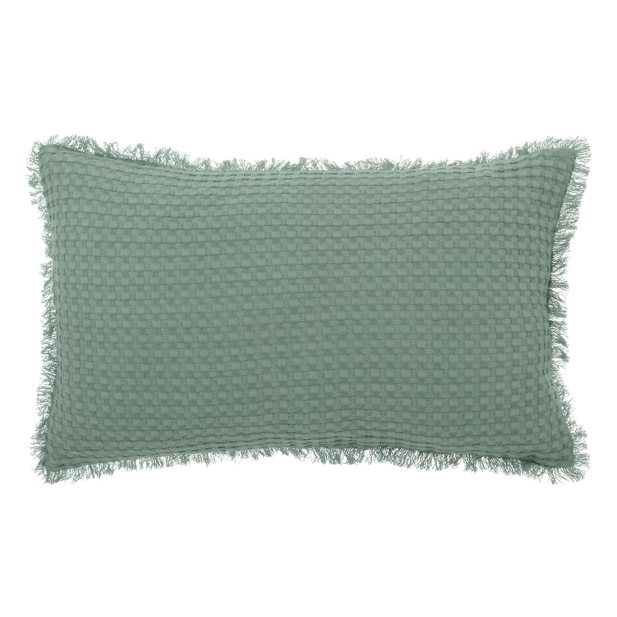 "Widdy" honeycomb cushion Celadon green, 30x50 cm