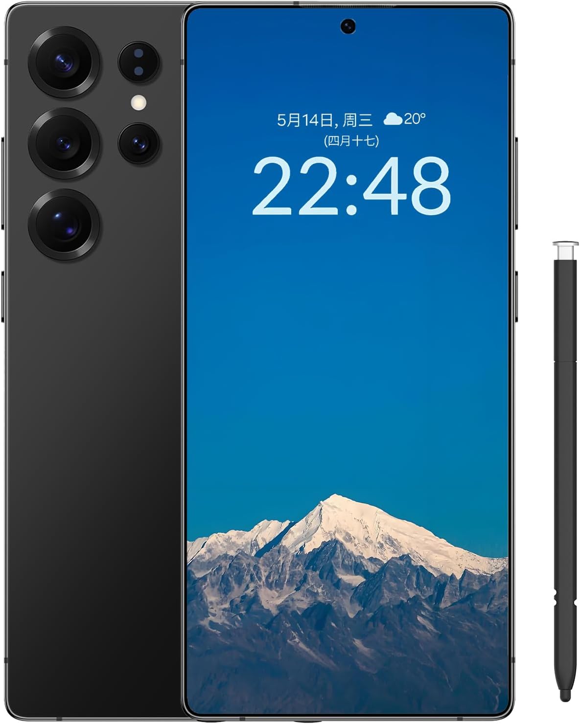 Echoamo I25 Ultra Unlocked Cell Phone, 5G Smartphone Android 14 Snapdragon 8 Gen 2 Octa-Core, 8GB+256GB UnlockPhone, 7000mAh Battery, 6.9